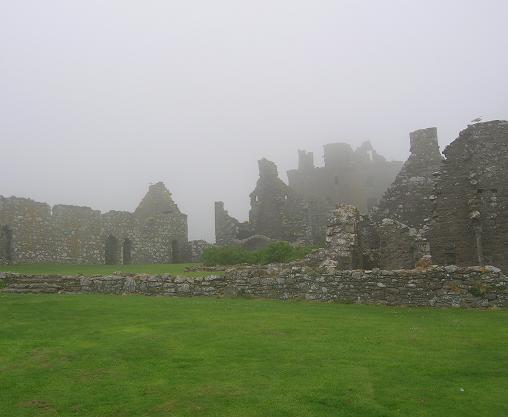 dunnattar in the fog