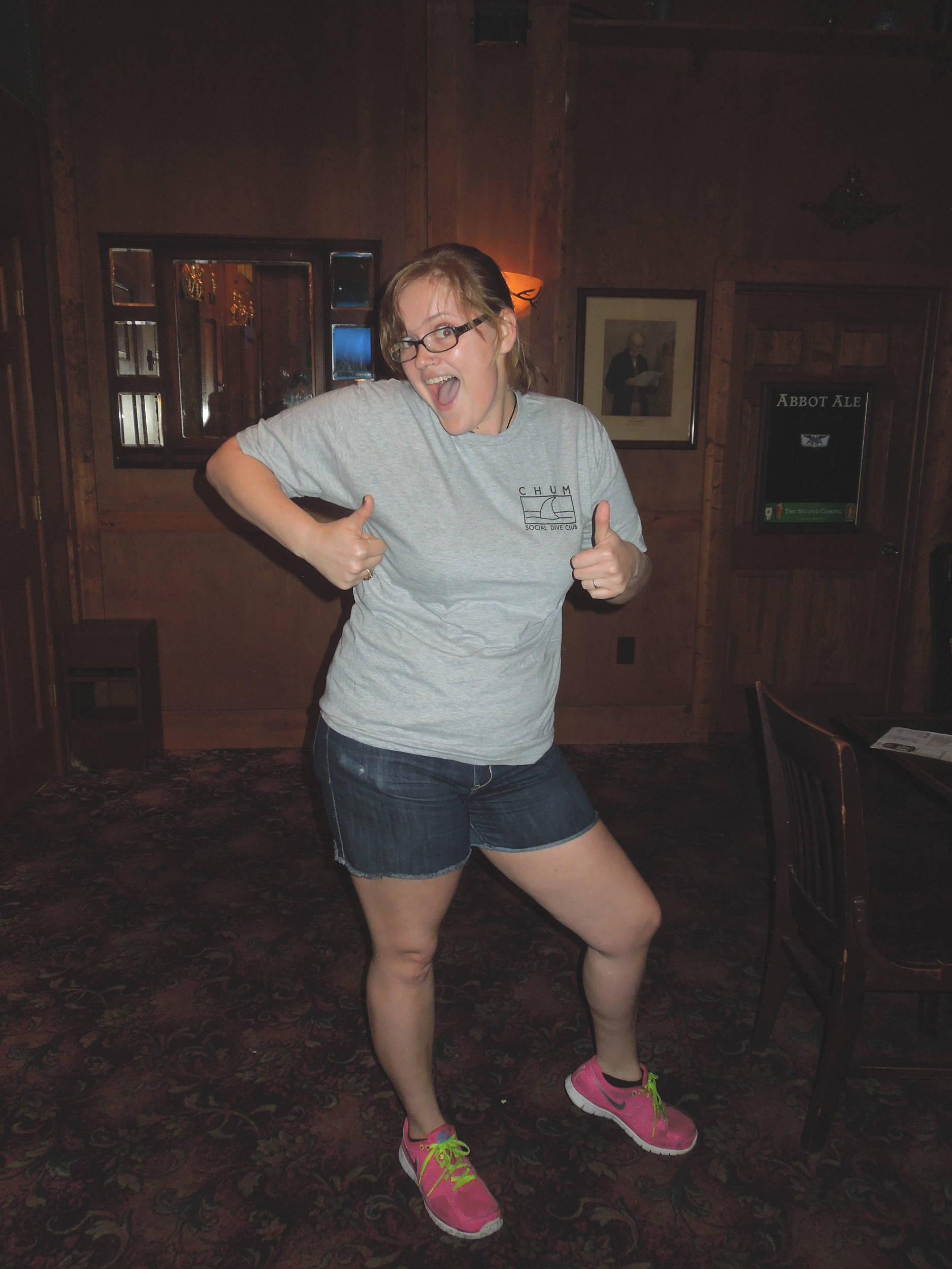 Emily and her CHUM shirt