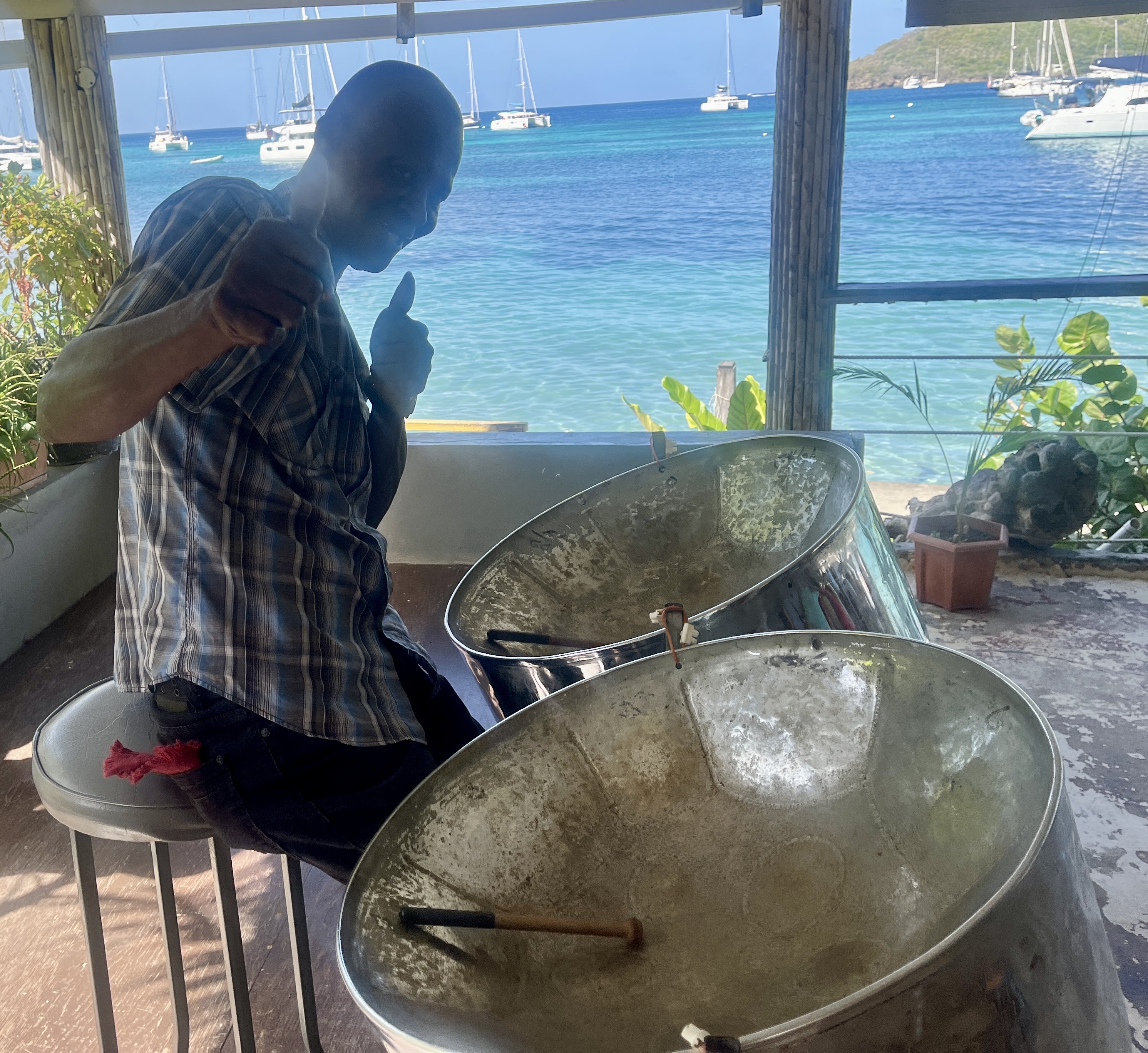 Errol played some mean steel drums