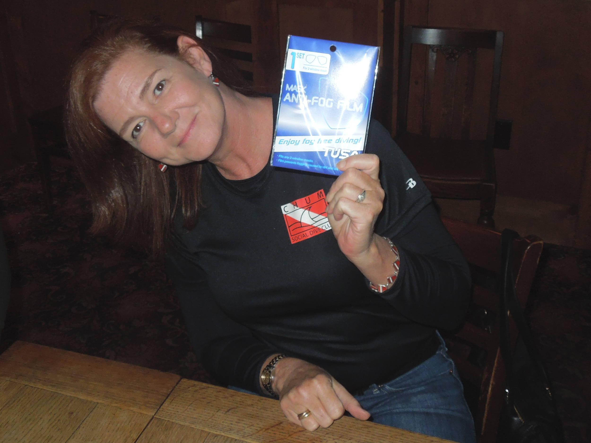 Even our treasurer won a door prize