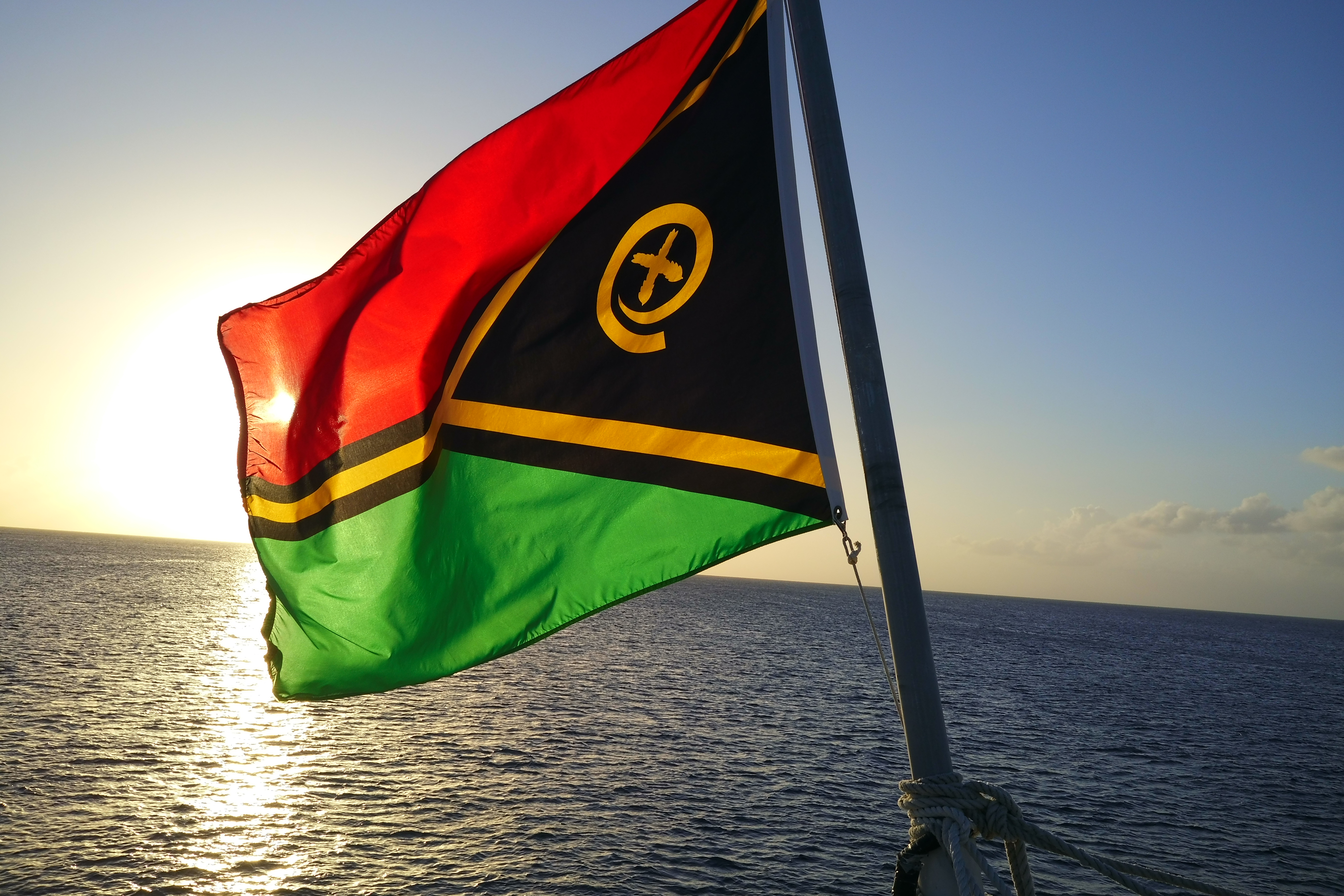Flag on the boat