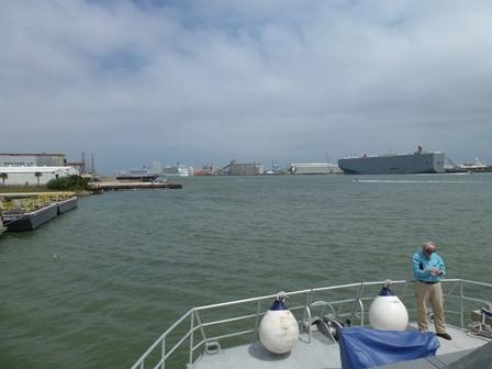From the bow
