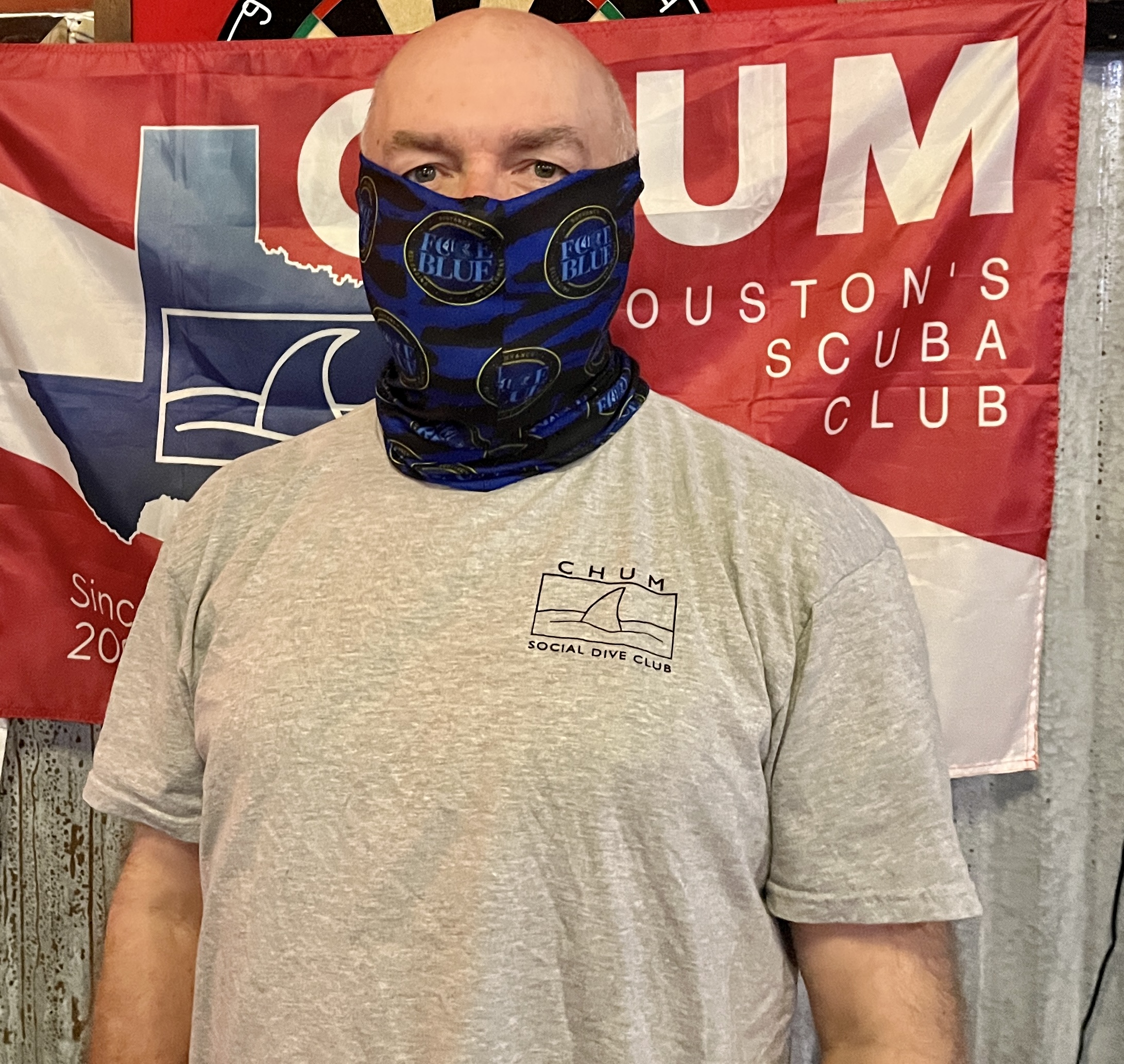 Gary modeling the neck gaiter