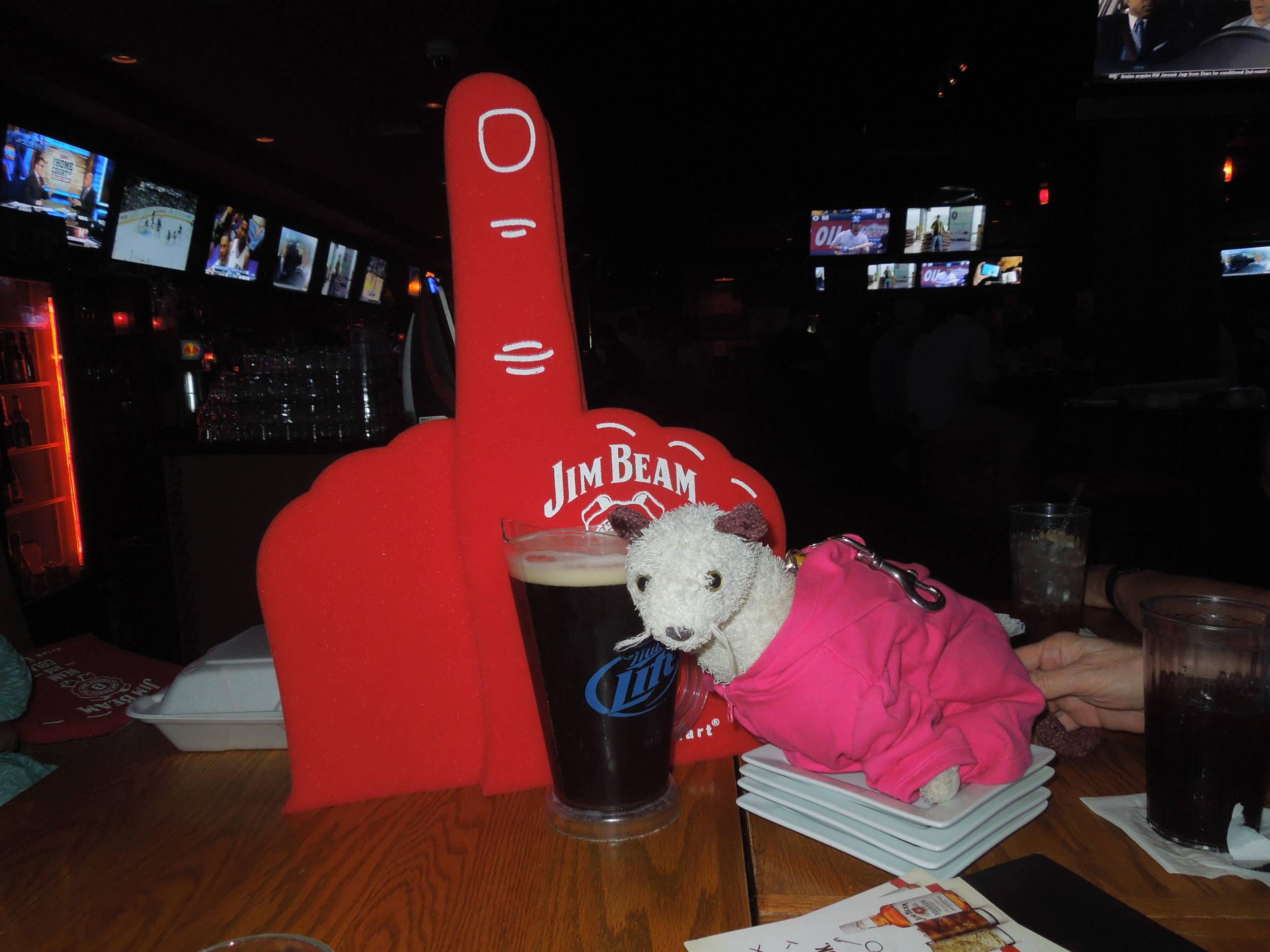 gettin the foam finger