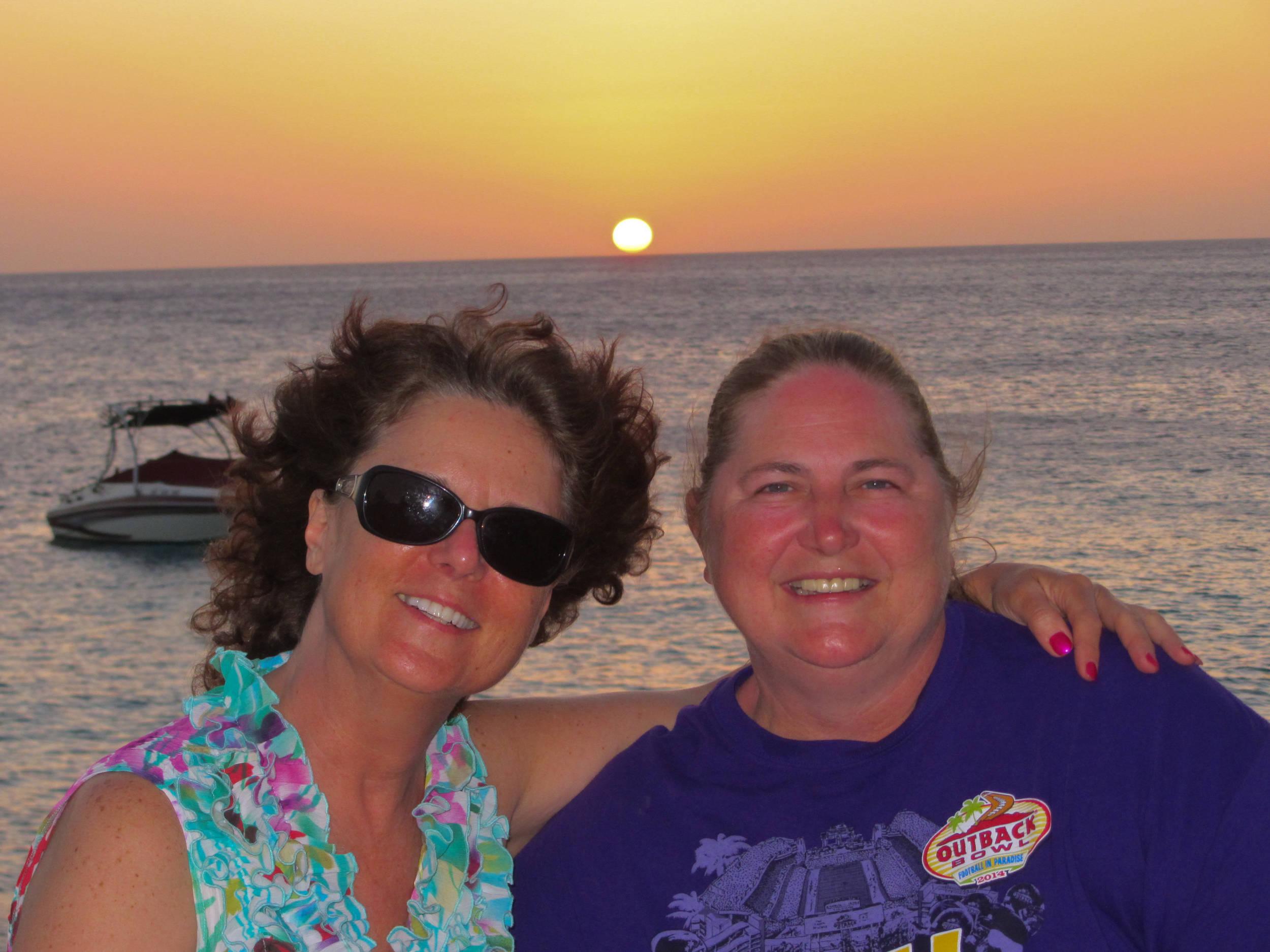 Heidi Ho and Ms Kjenn Dives at sunset