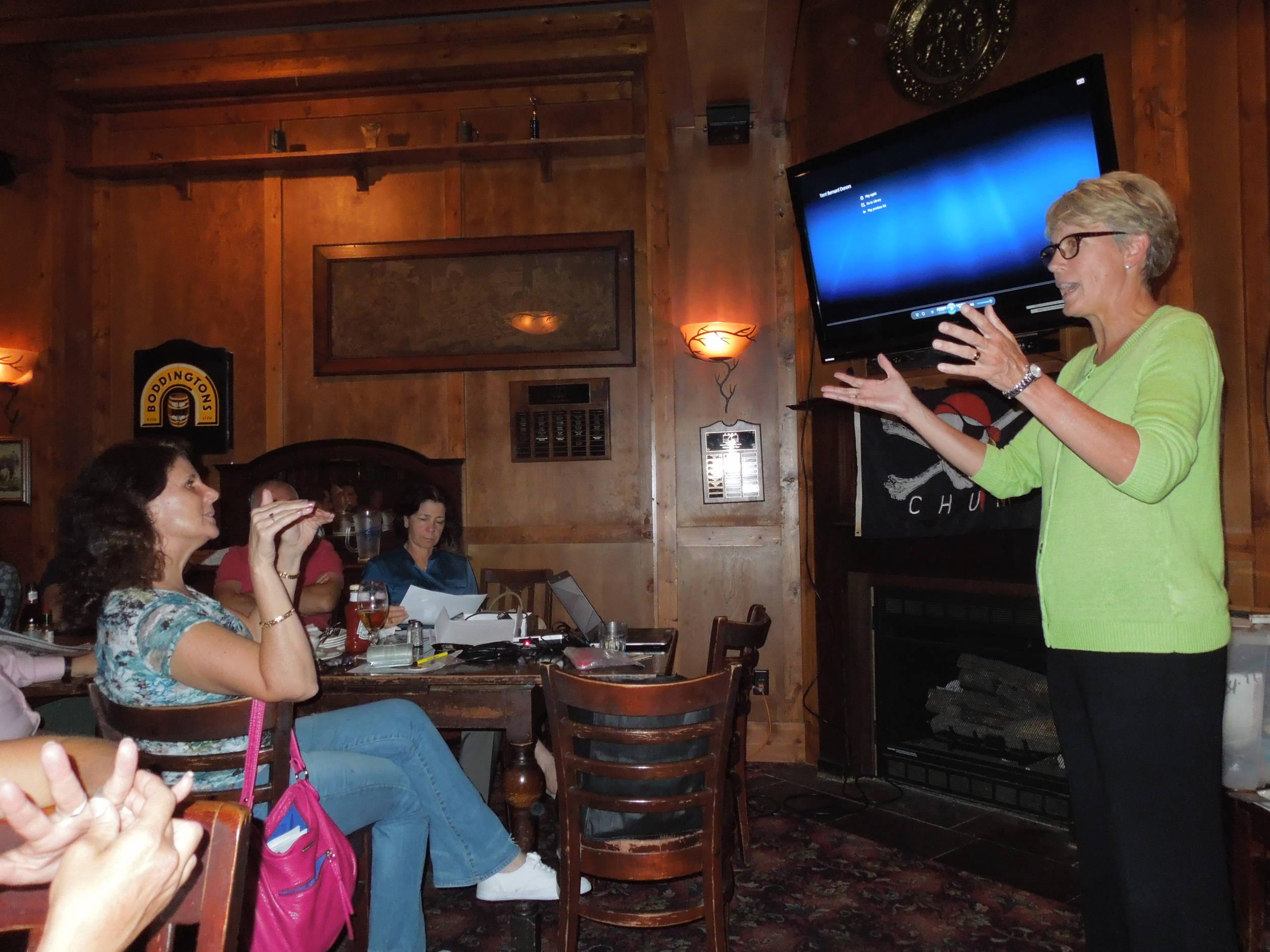 Holly and Barb do the hand jive