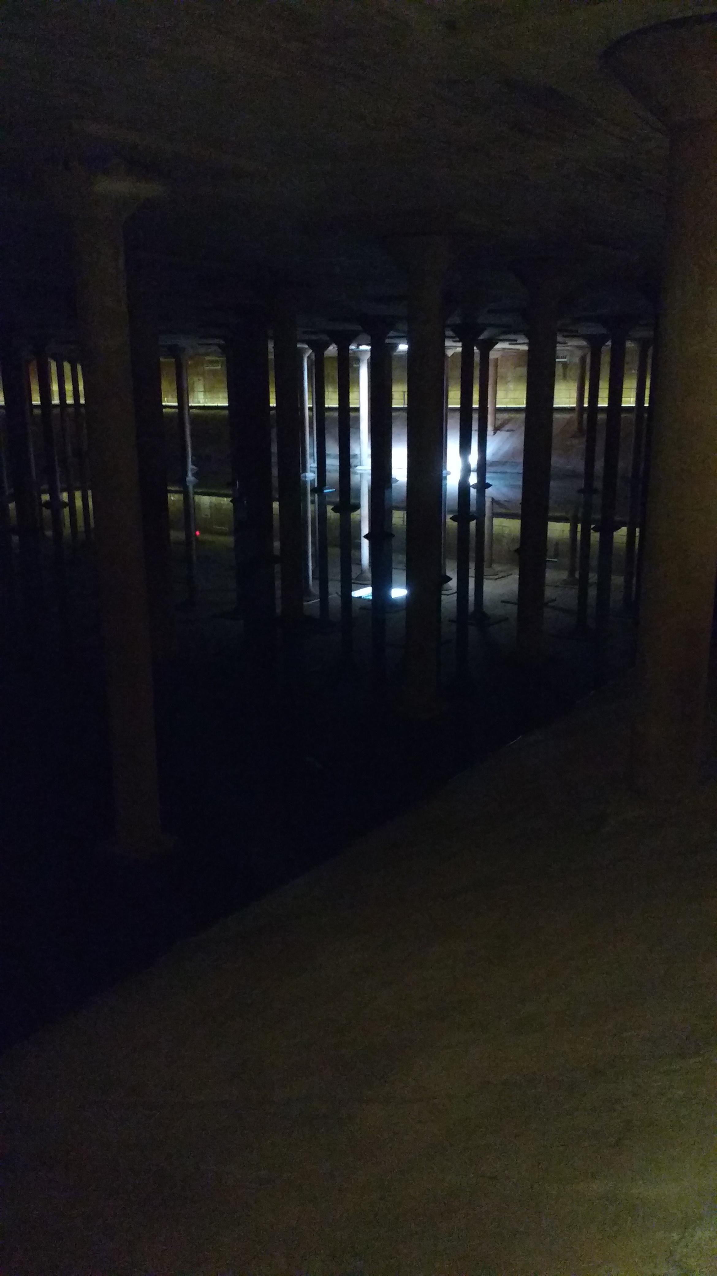 Inside the cistern