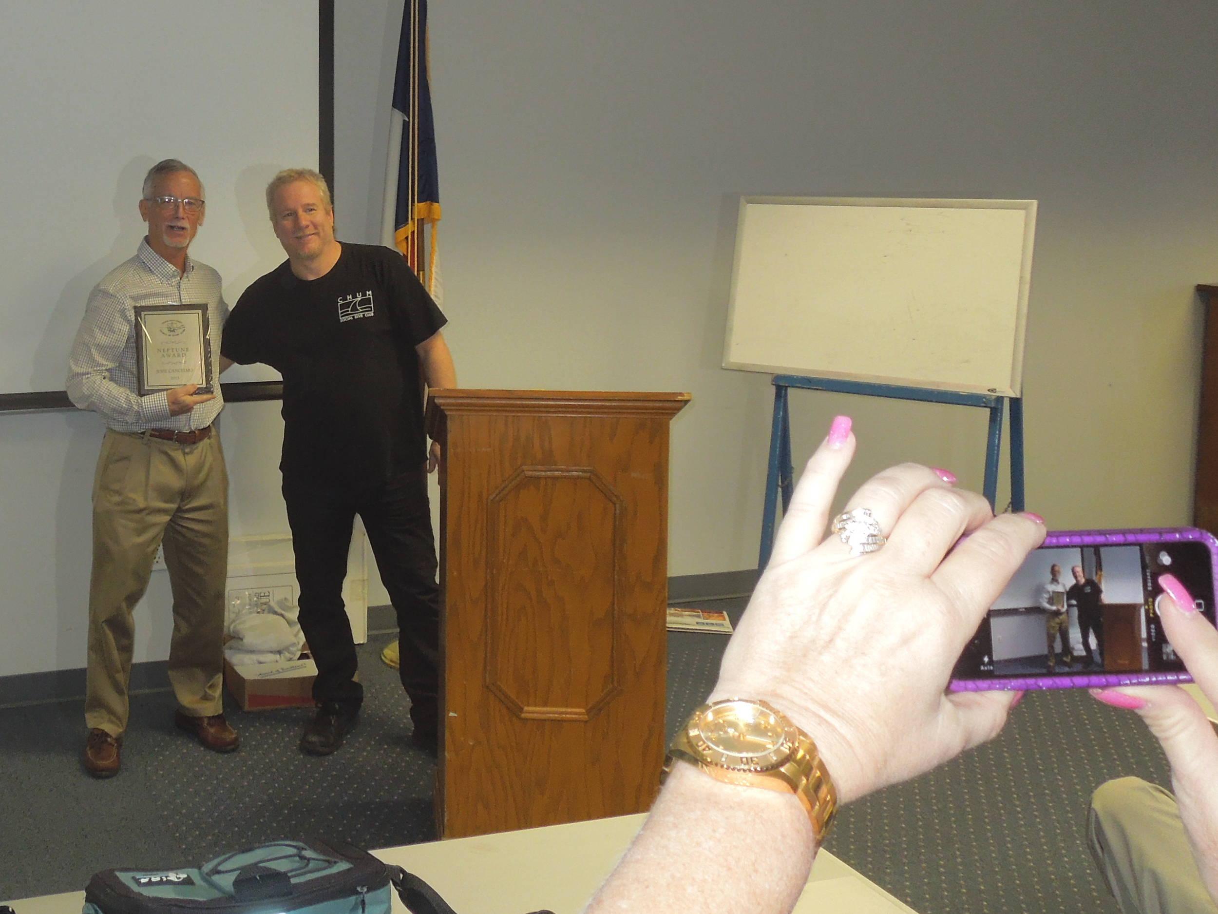 Jesse Cancelmo, Neptune Award winner (and the January CHUM speaker).