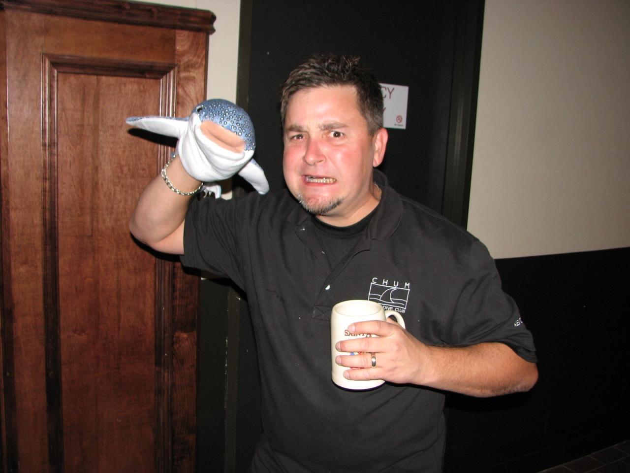 KevDiver wrestles the Whale Shark Puppet