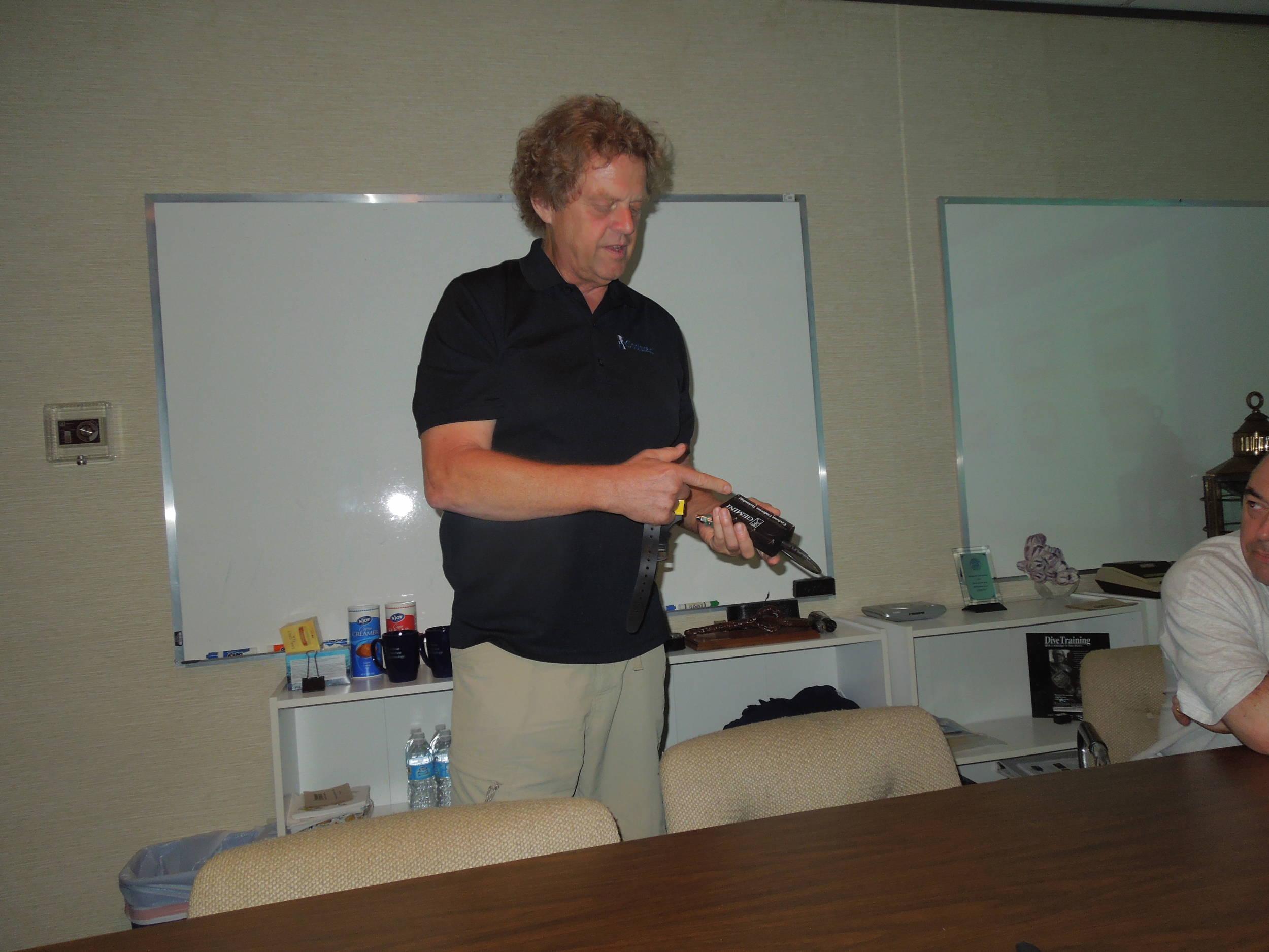 Larry telling us about the computers