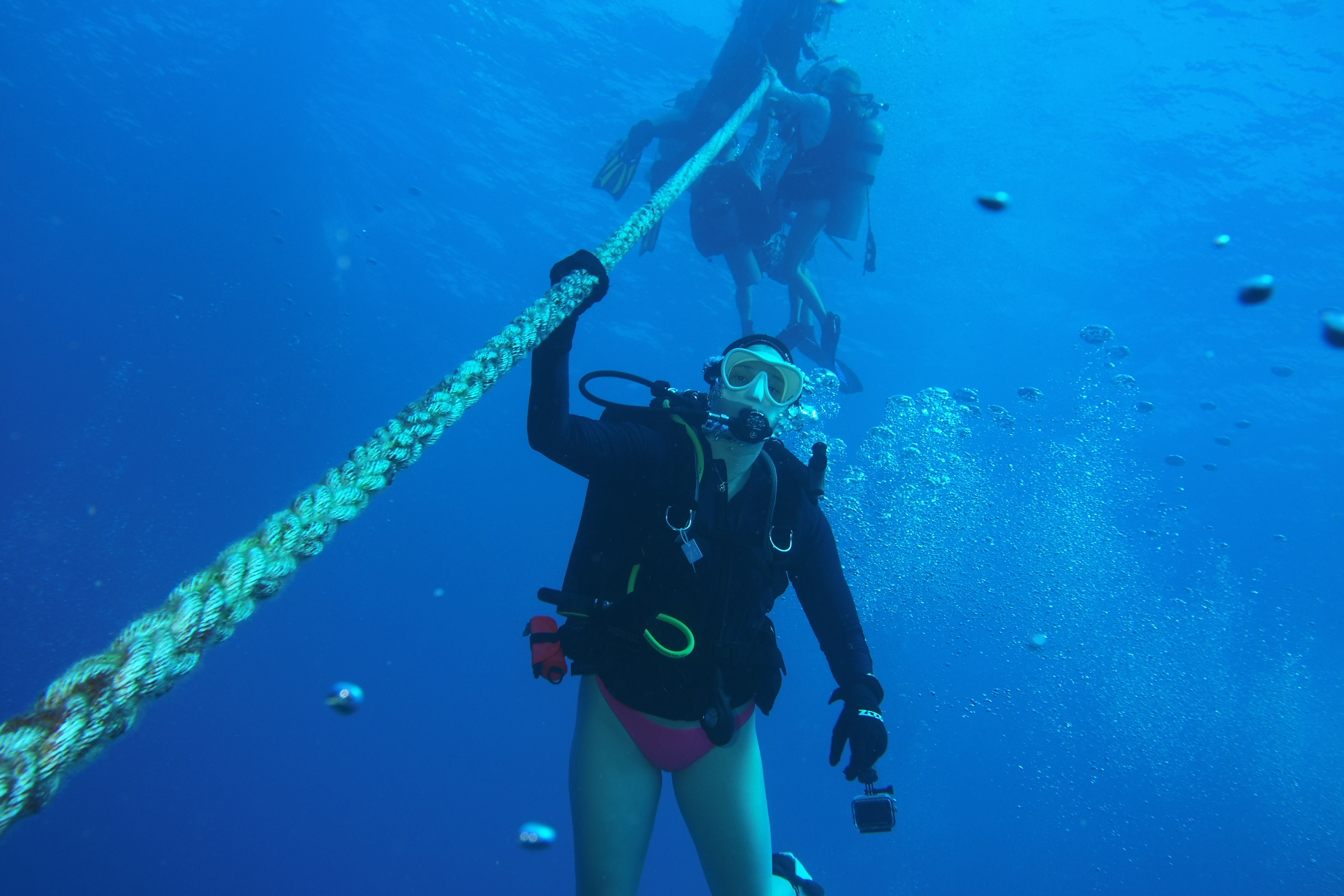 Laura hanging on the line