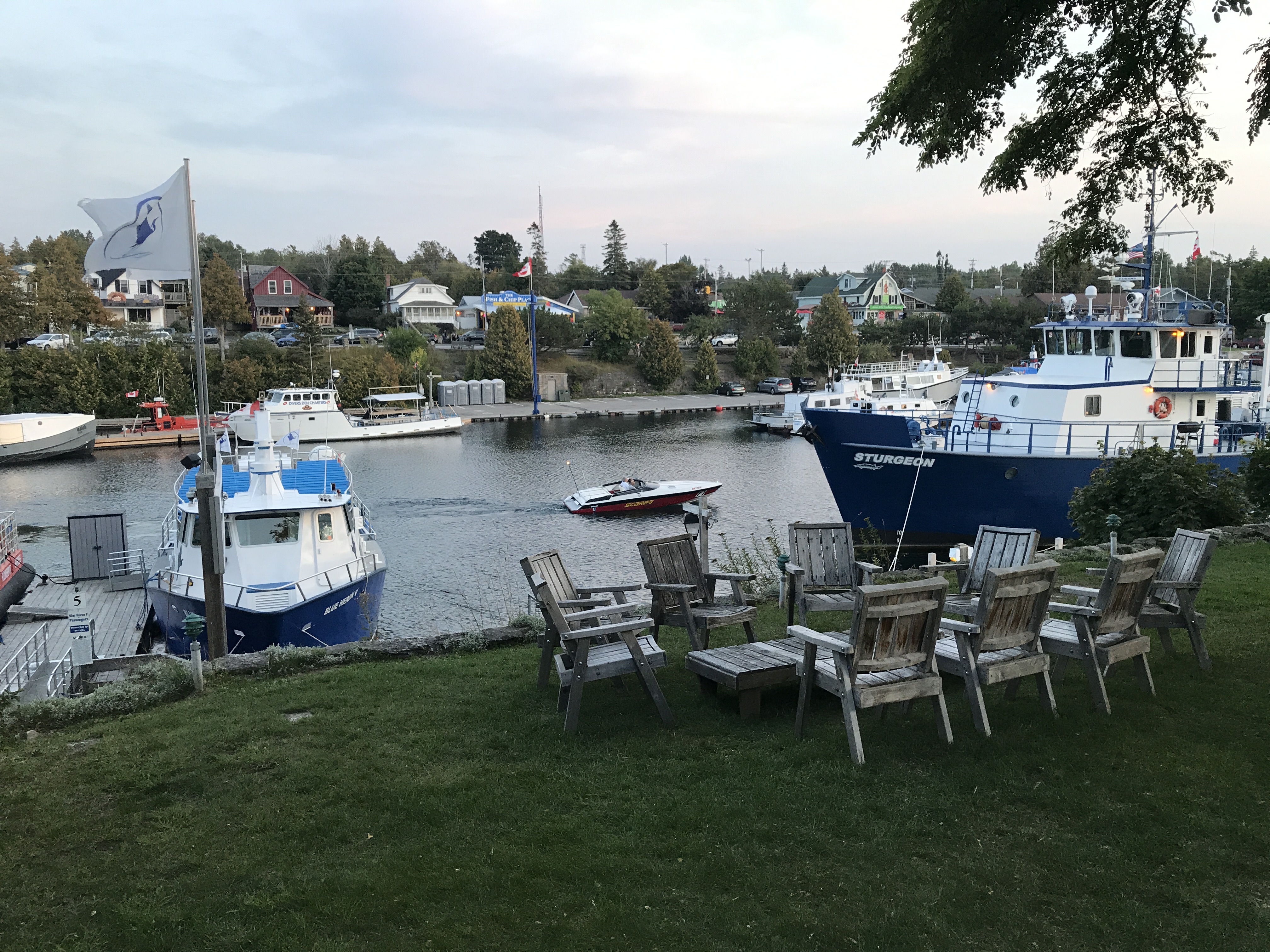 Looking down from our hotel