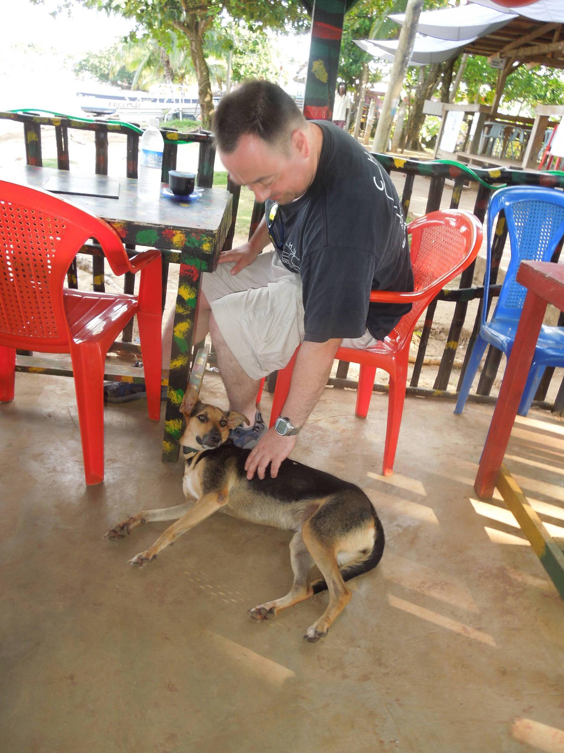 McLot finds Trouble (the dog)
