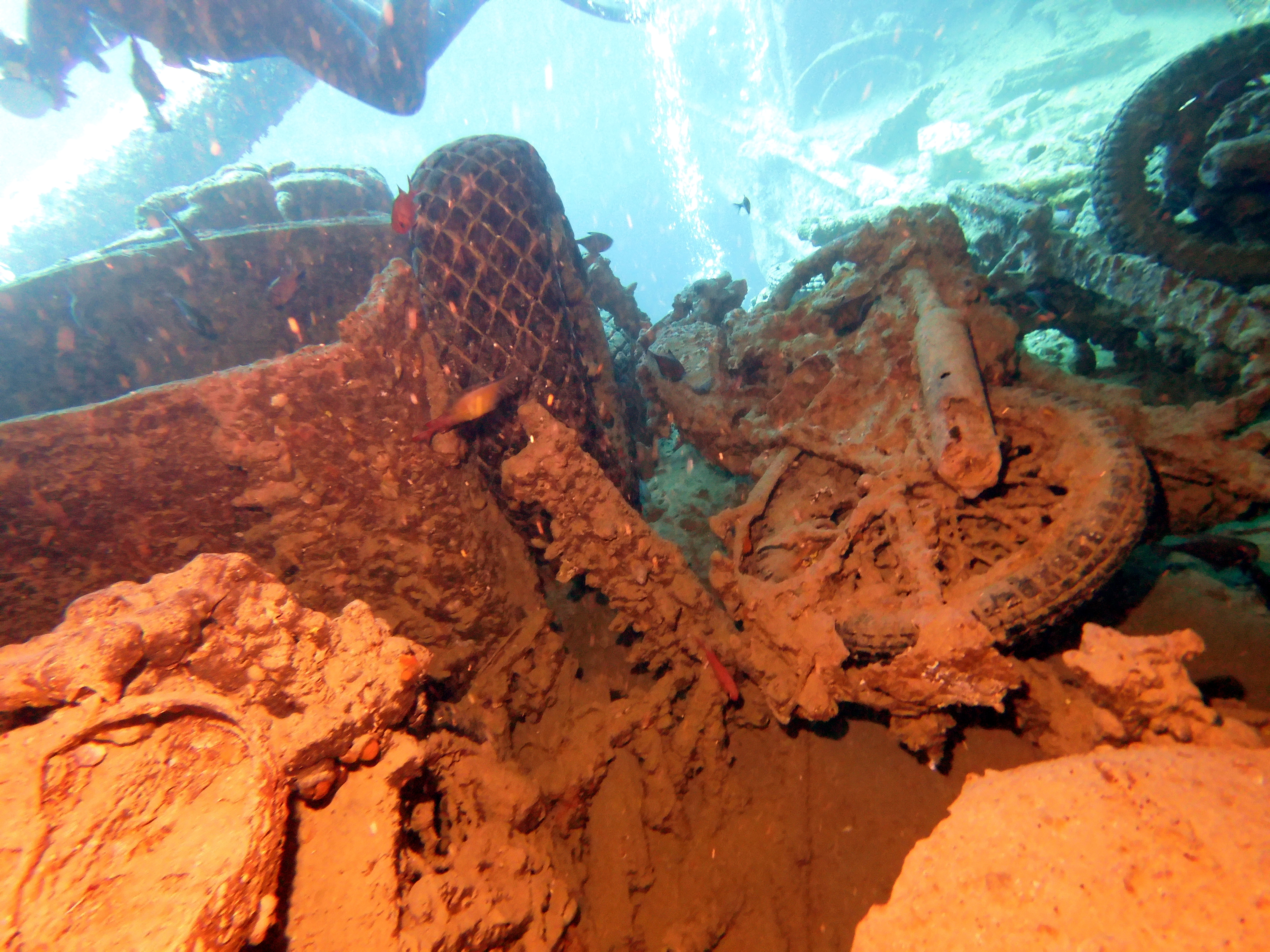 Motorcycles on the Thistlegorm