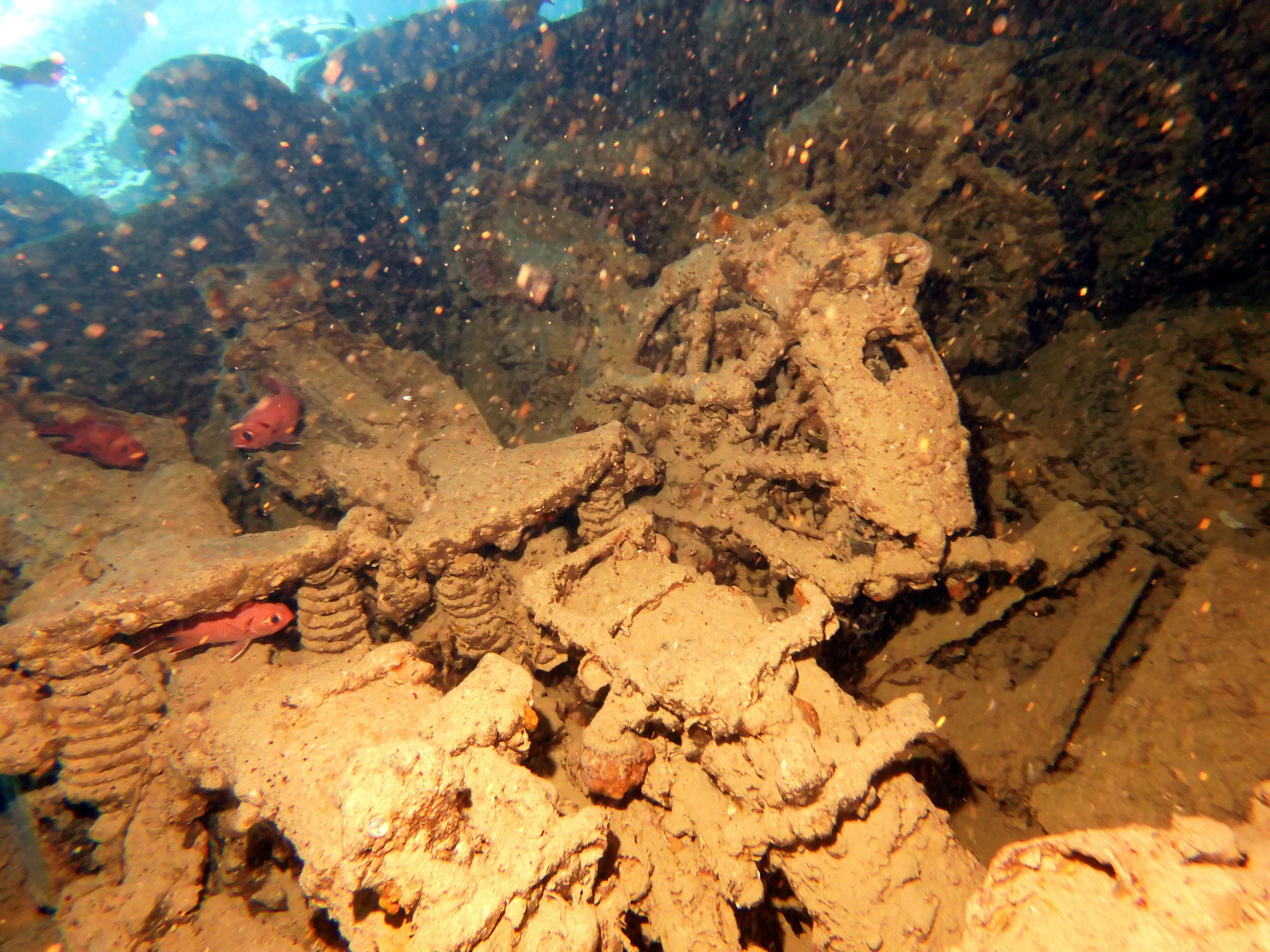 Motorcycles on the Thistlegorm