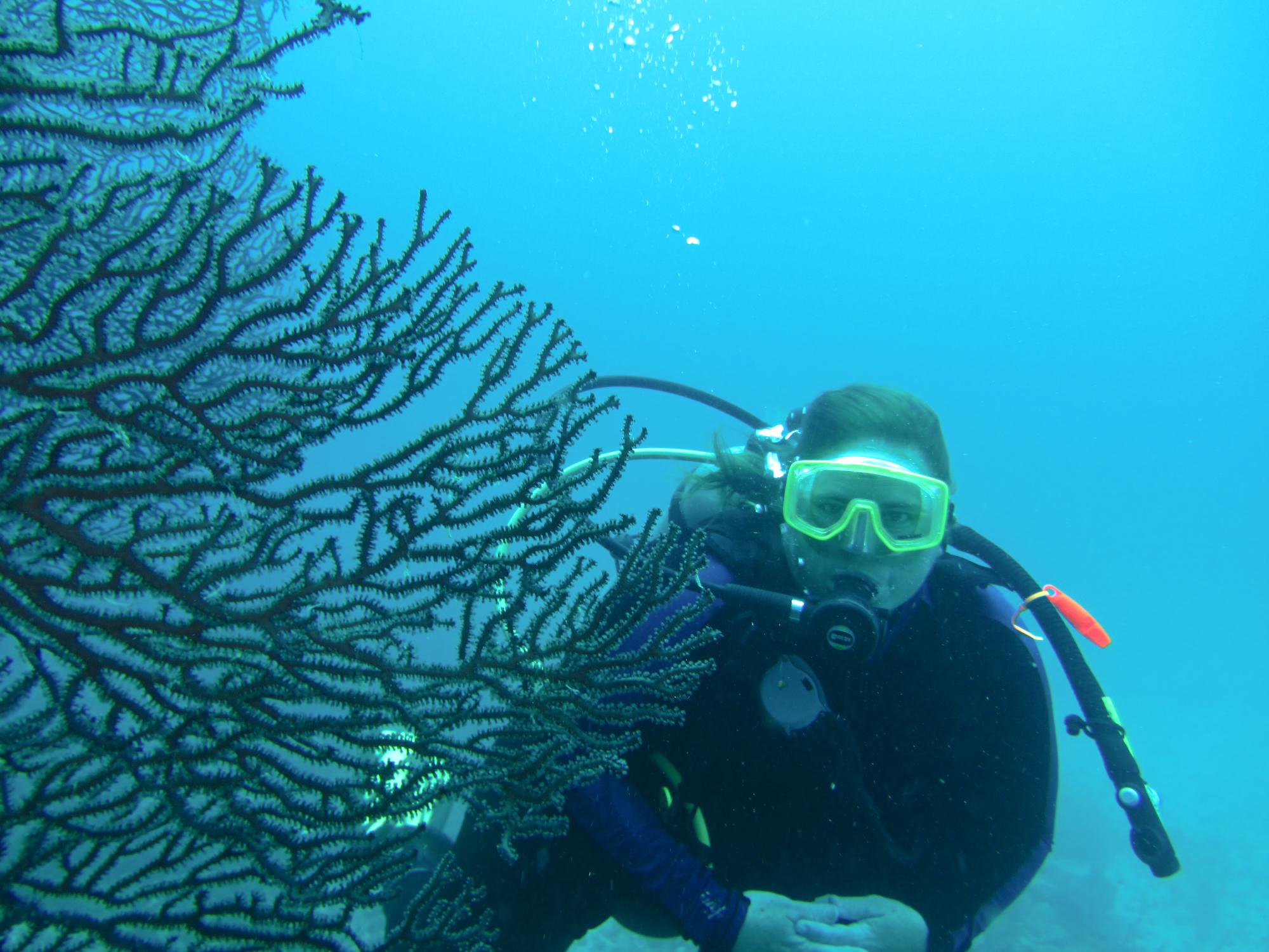 Ms K-Jenn Dives with Fan