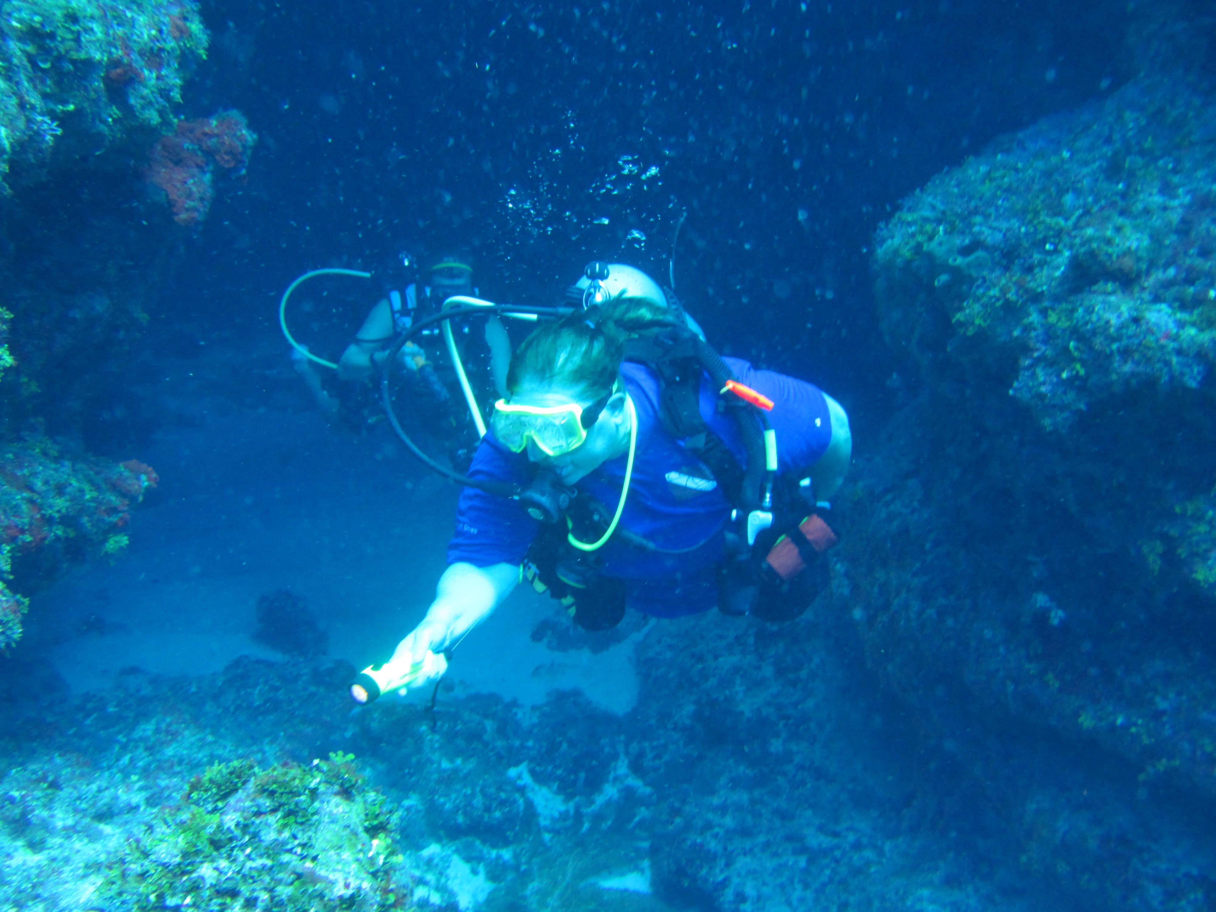 Ms KJenn Dives exploring