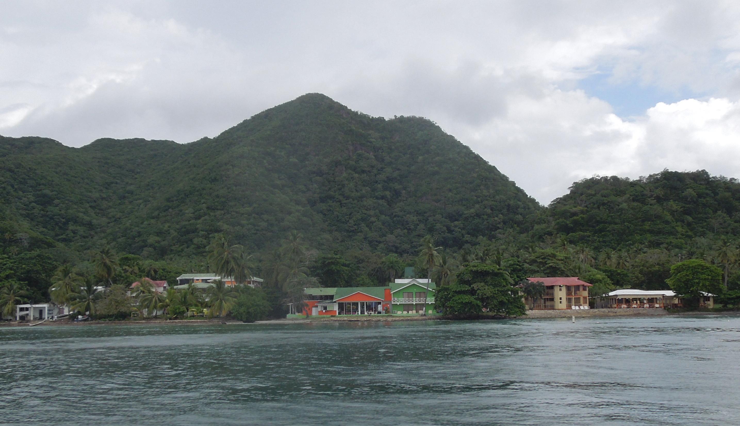 Our hotel, from the water