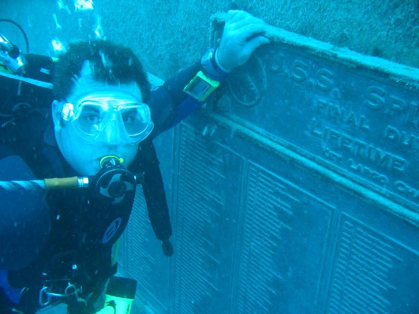 Picture looking into the silo at the dive platform