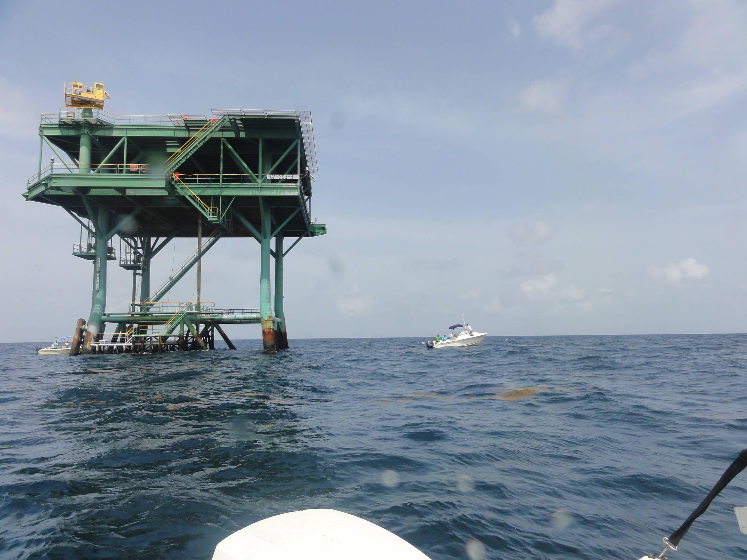 Platform 20 miles offshore