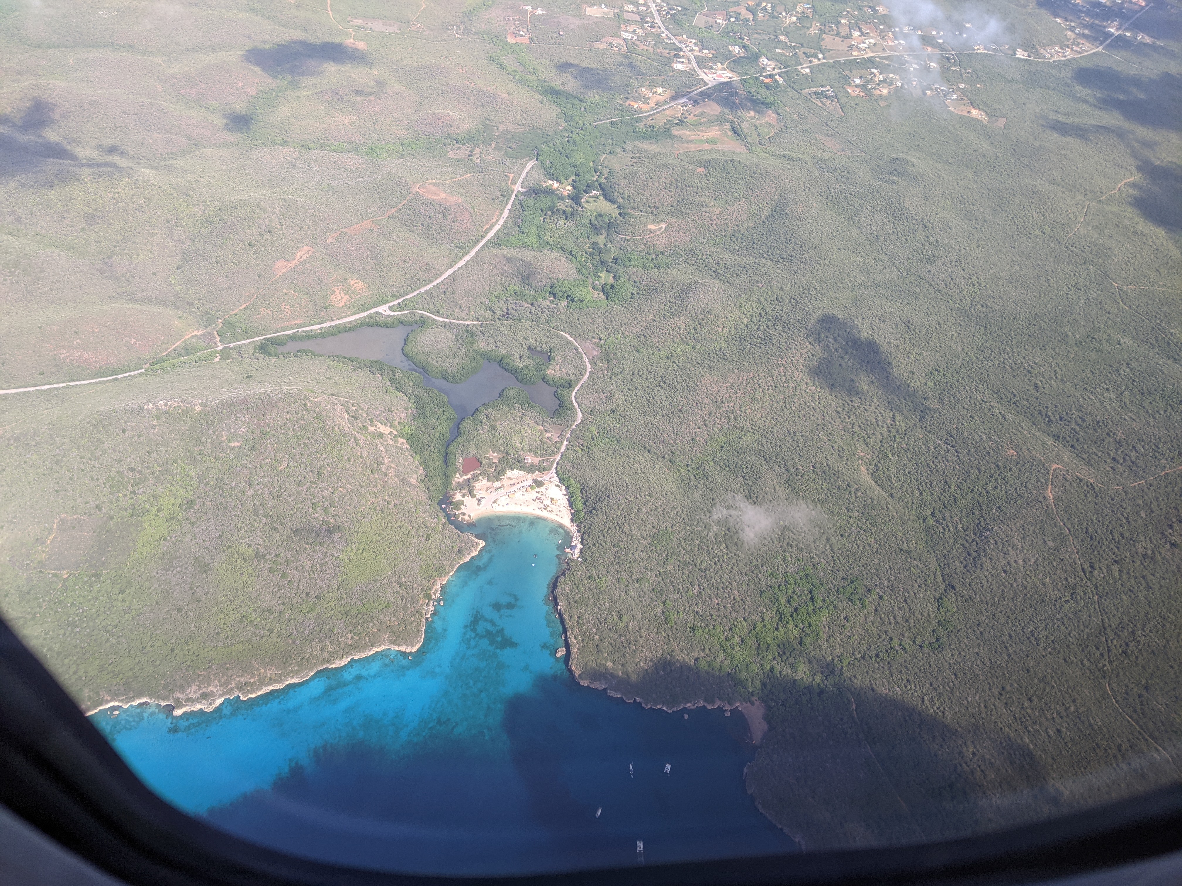 Playa Santa Cruz from the air