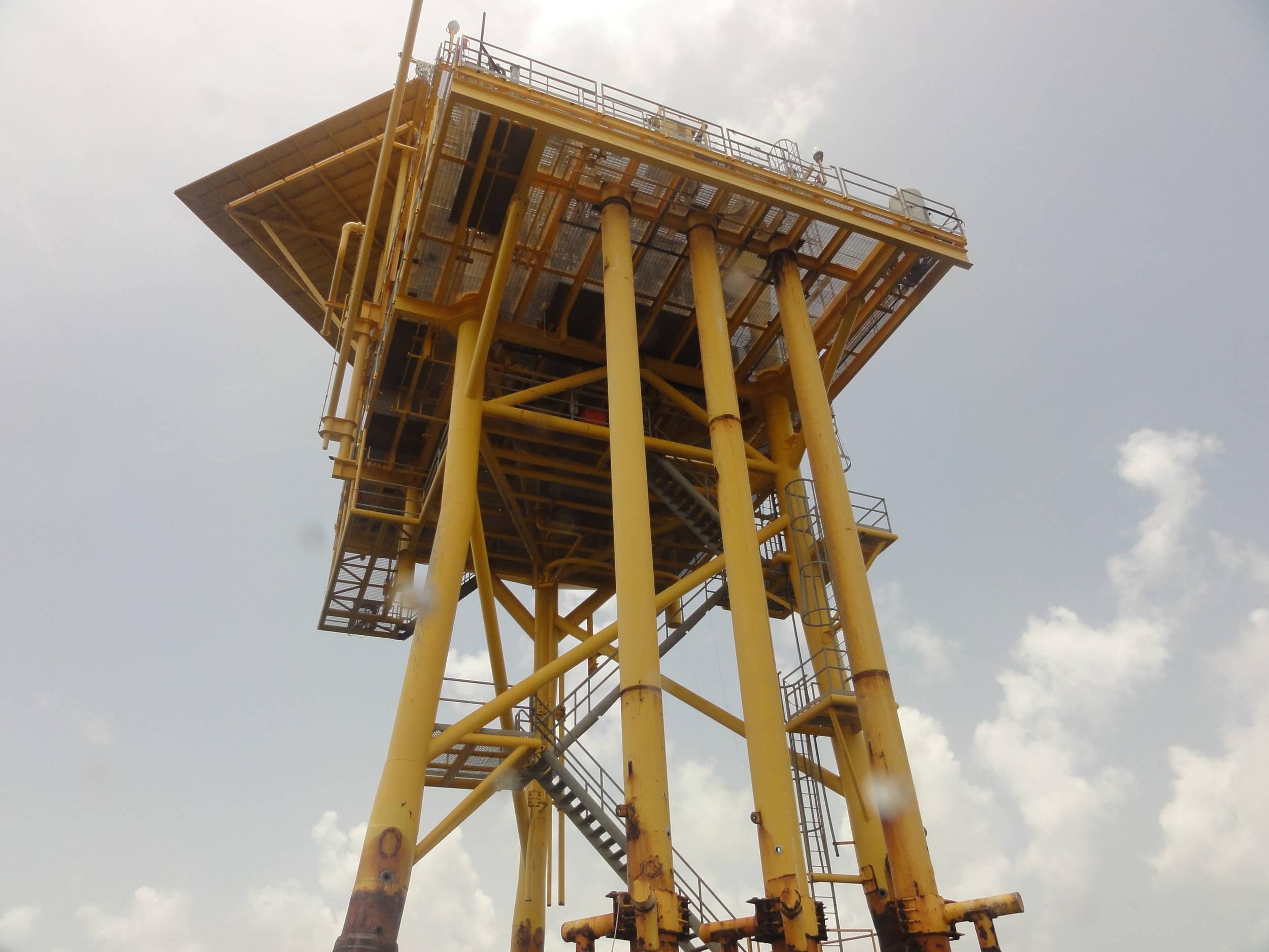 Production platform 40 miles offshore