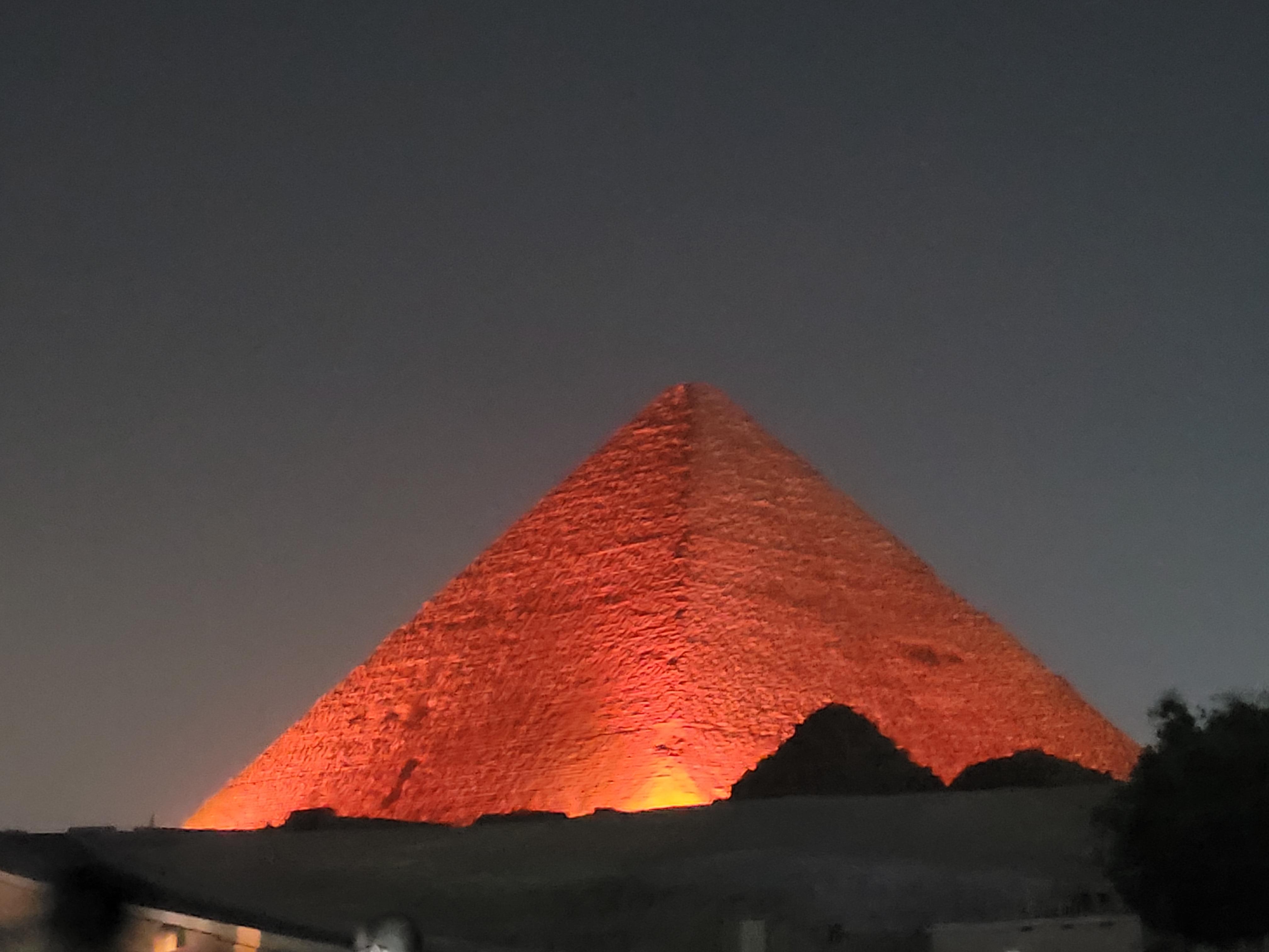 Pyramid at night