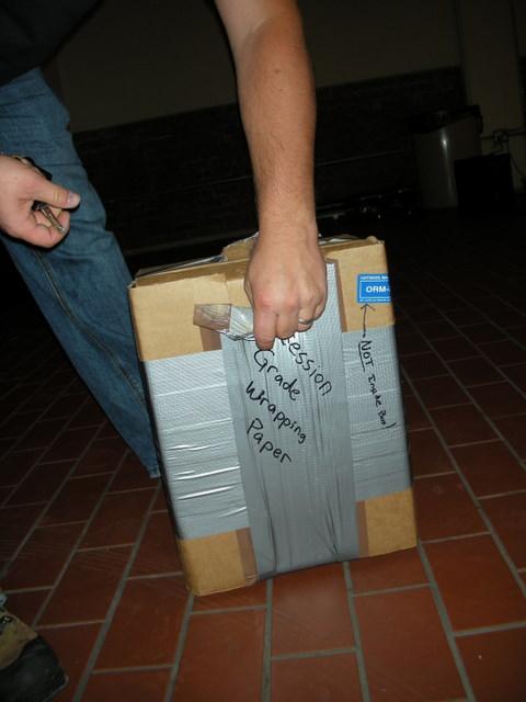 Recession grade wrapping paper