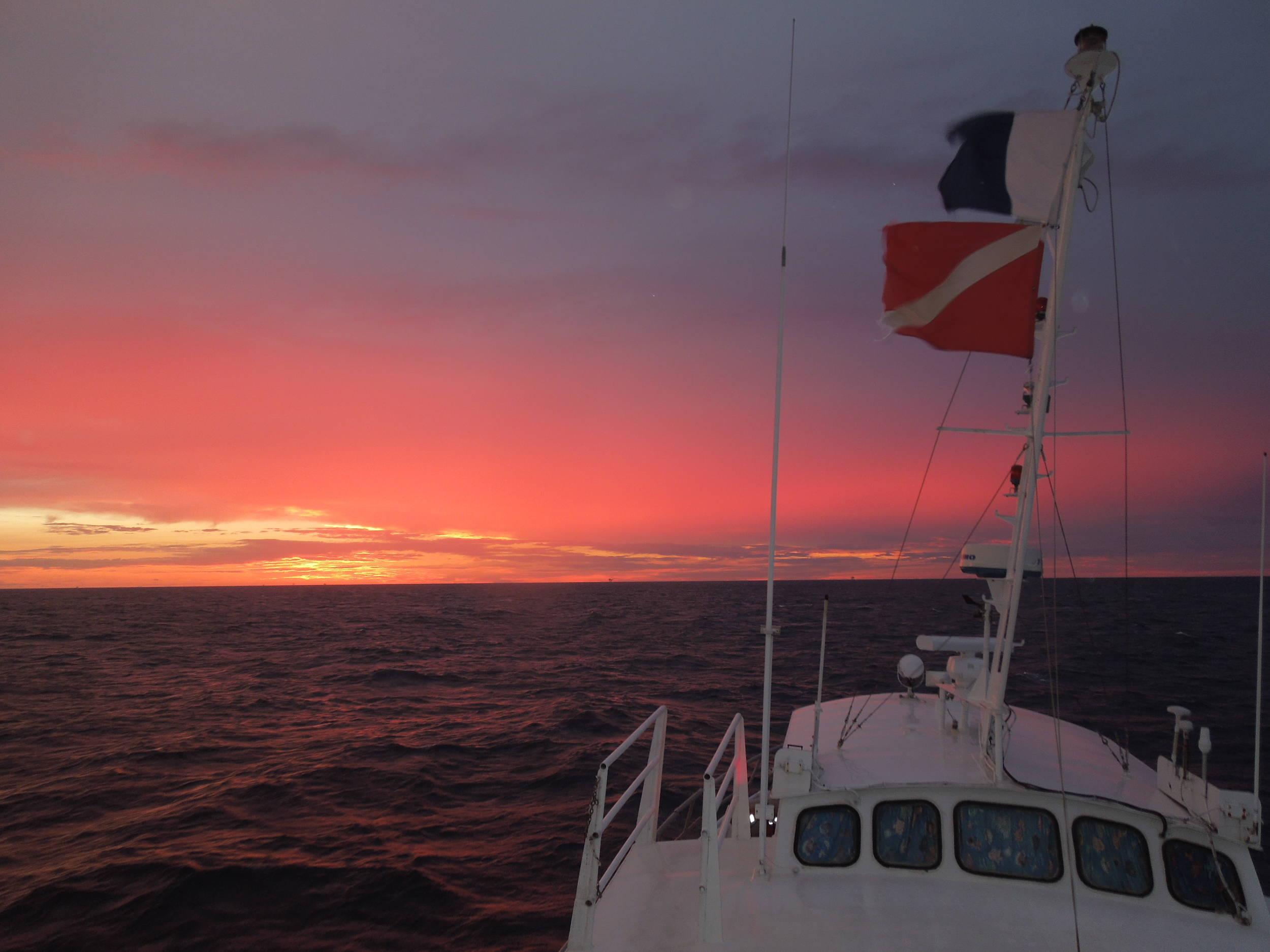 Red sky at night