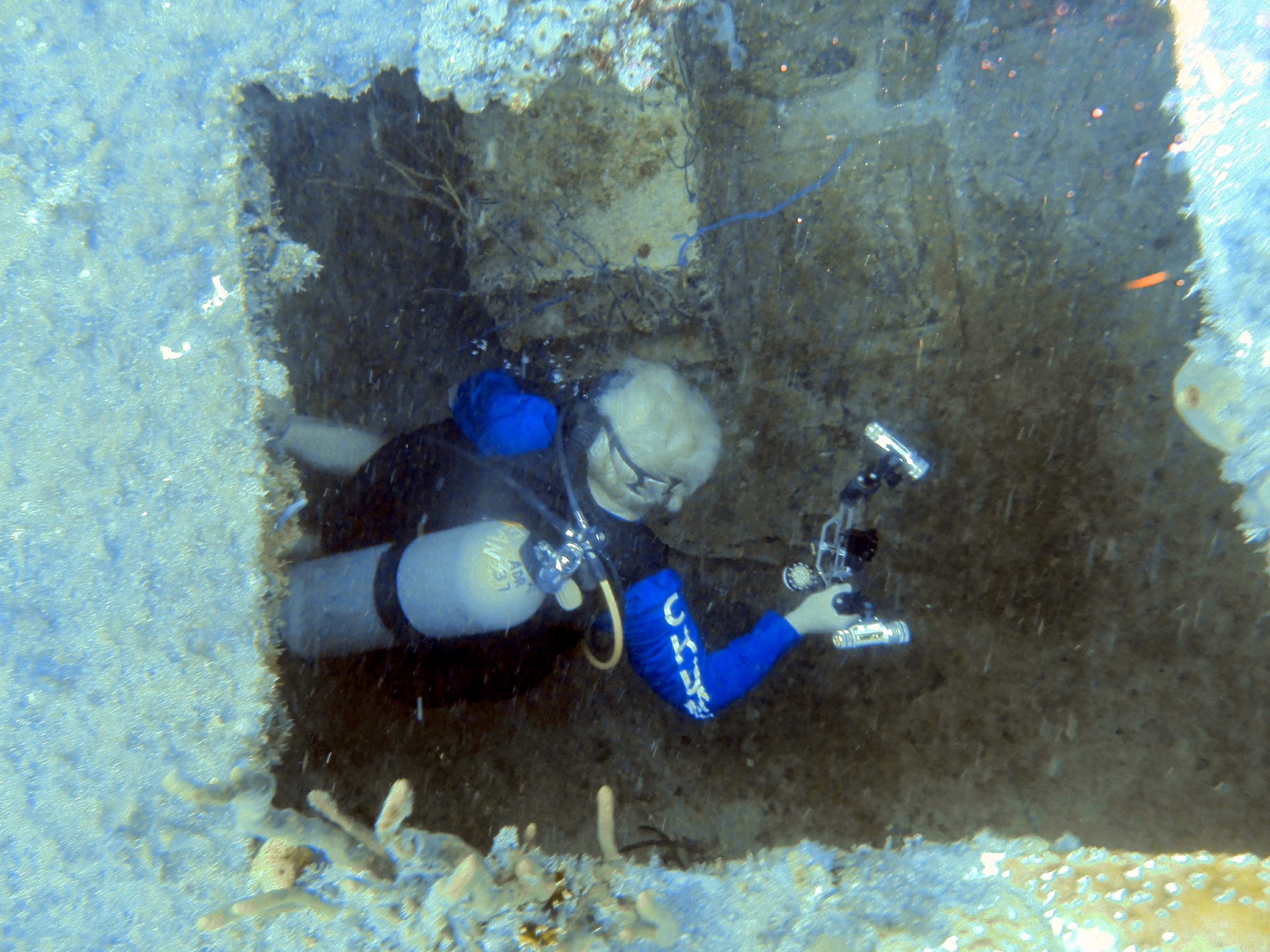 Reefhound explores the interior of the Spiegel Grove