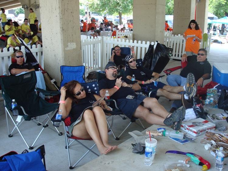 Relaxin' before our next race