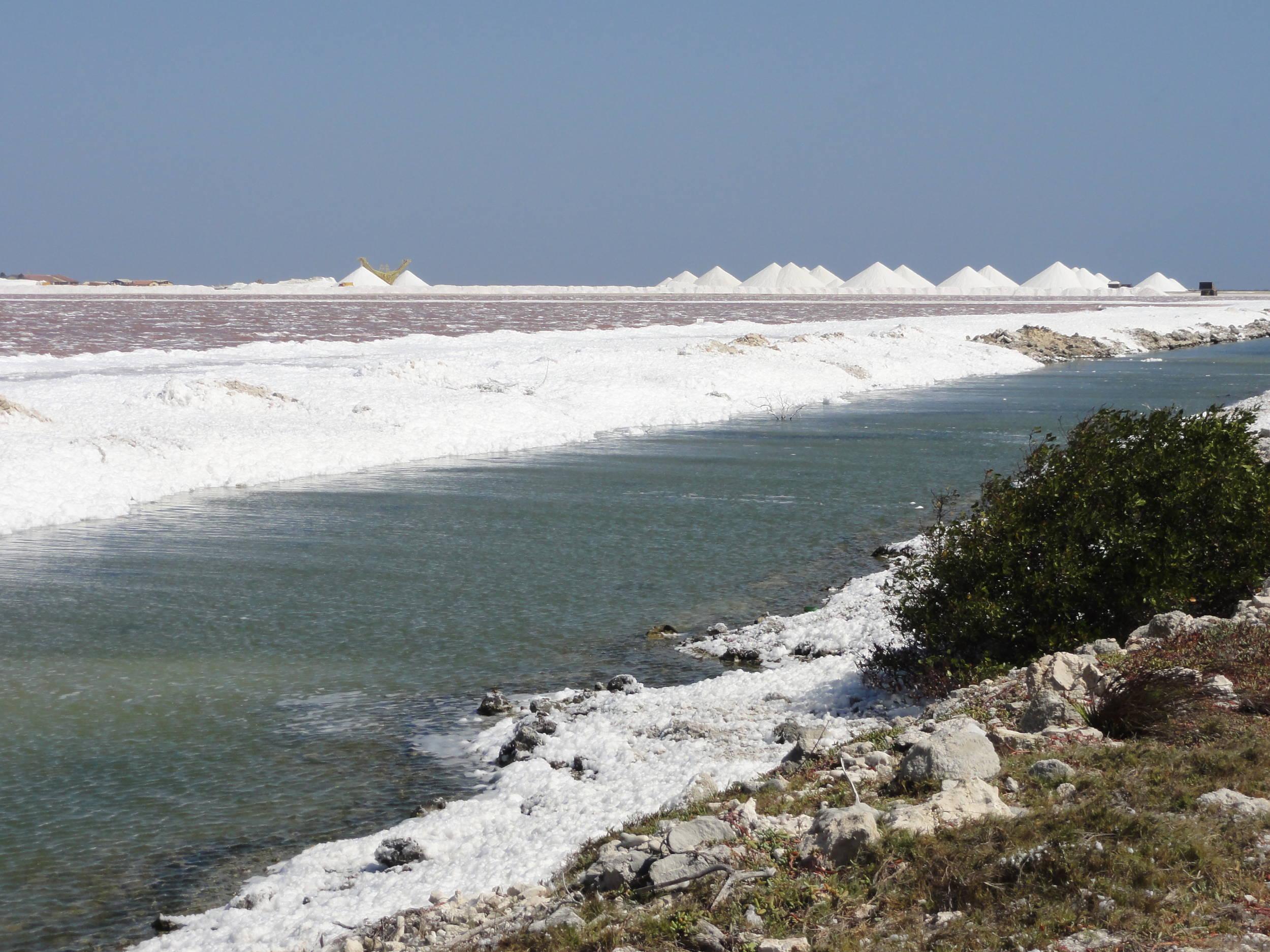 Salt evaporation ponds