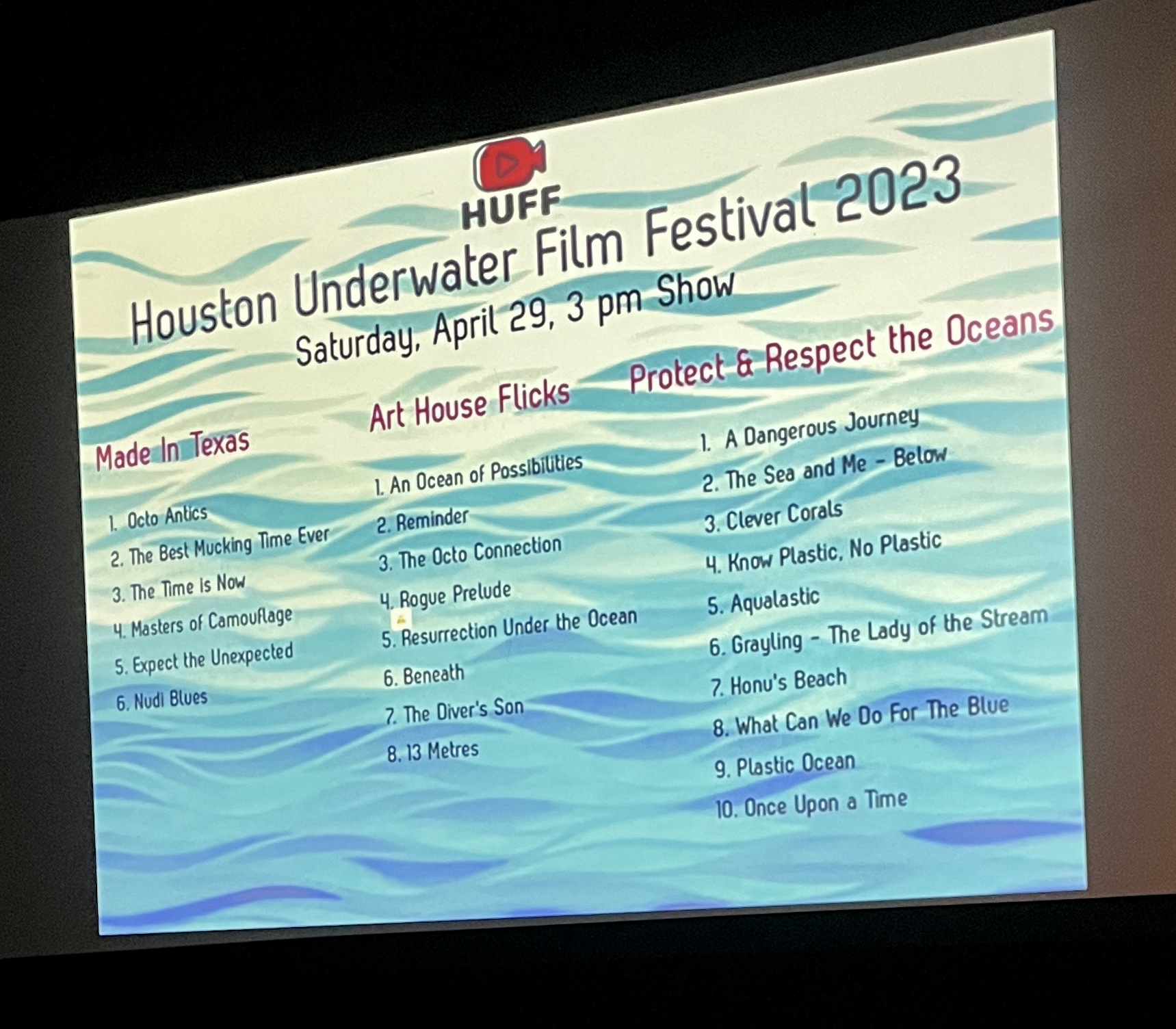 Saturday’s films