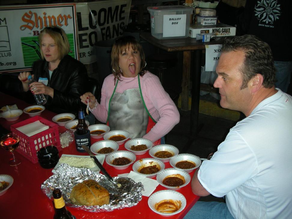 Scubagirl sampling the wares