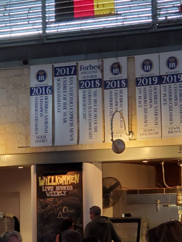 Sunday Brunch at the Bier Gardens - the MASSRUGSTEMMEN banners that sparked quite the education from Volans