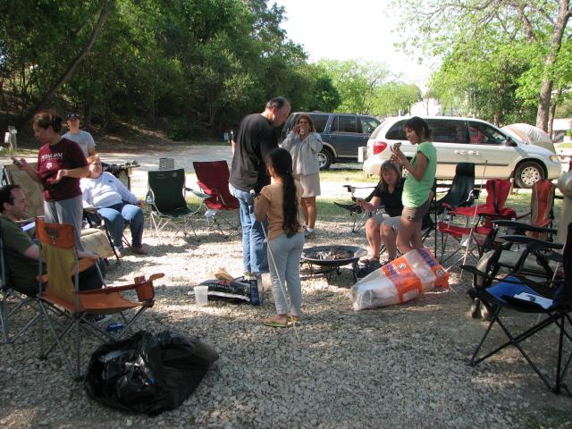 Sunday morning campfire gathering