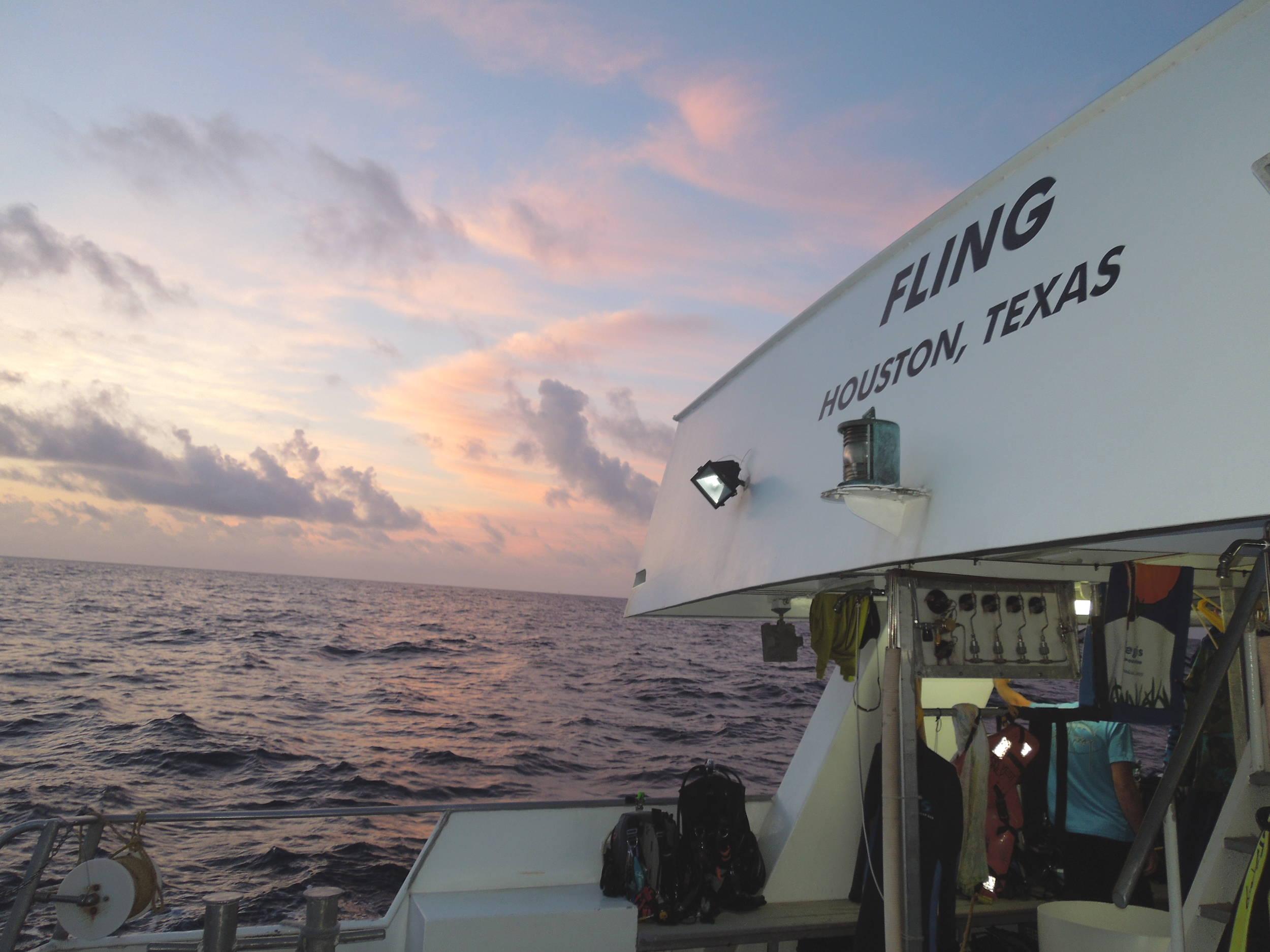 Sunrise at sea