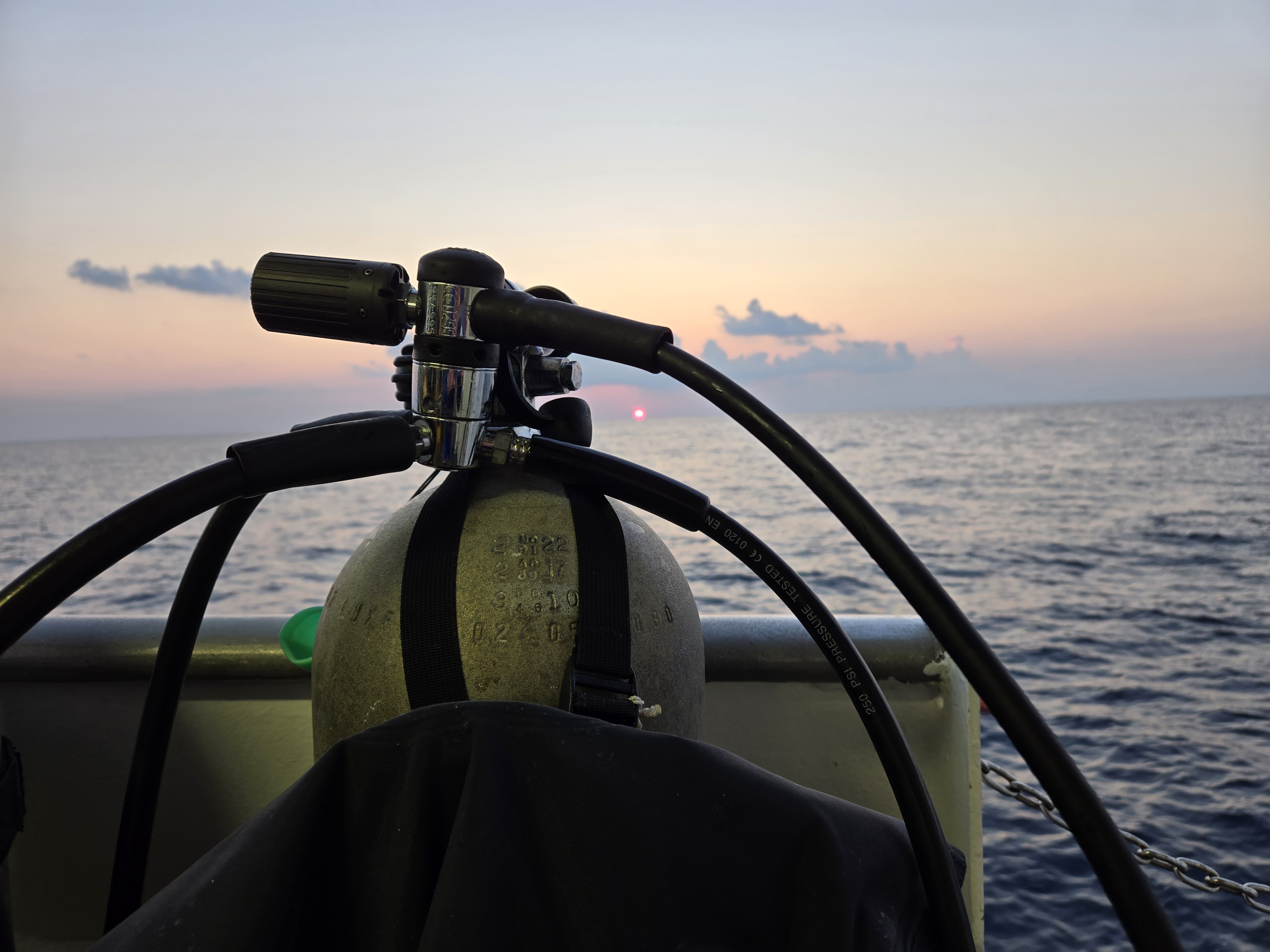 Sunrise through tank
