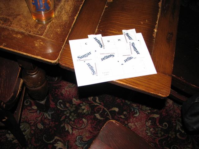 Sushi Boy's CHUMO Card when he ran out of paper markers.