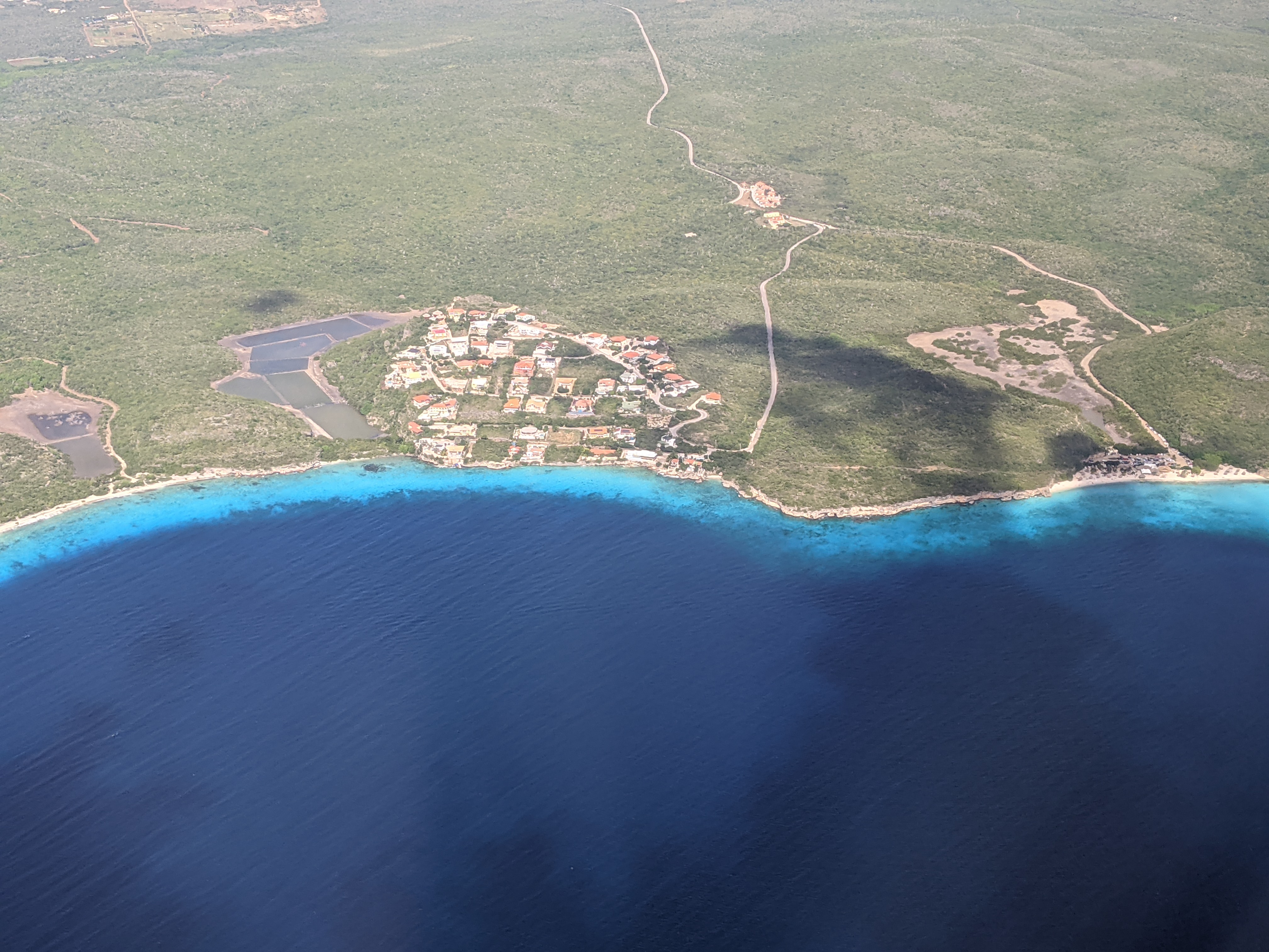 The drop-off from the air