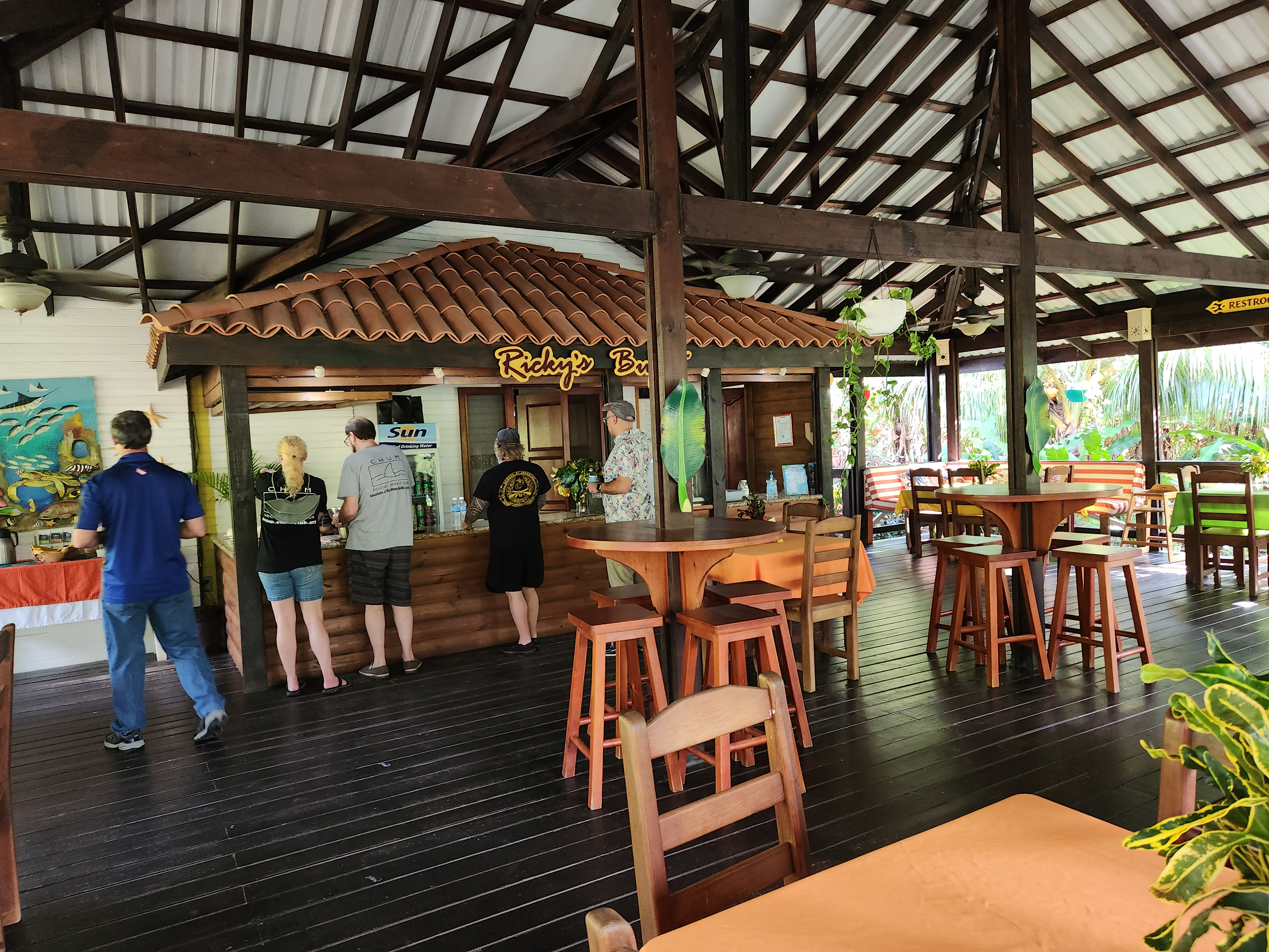 The resort restaurant, where they had lunch waiting for us