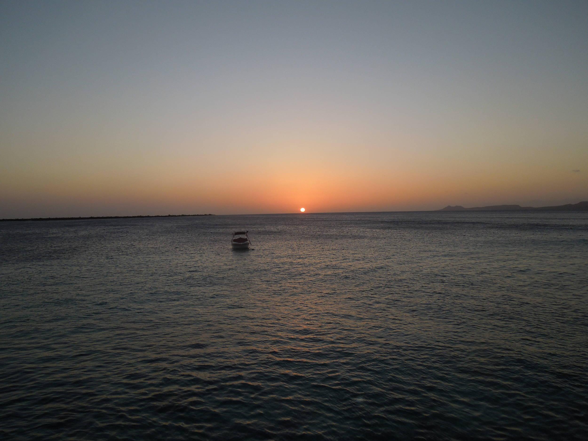 the sun setting on our last day