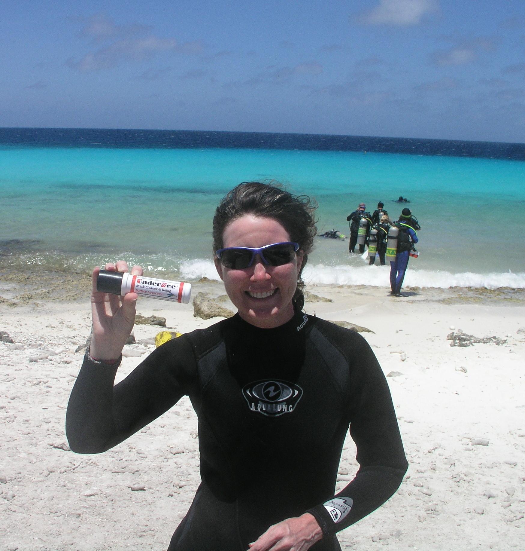 Theresa getting use from one of her door prizes