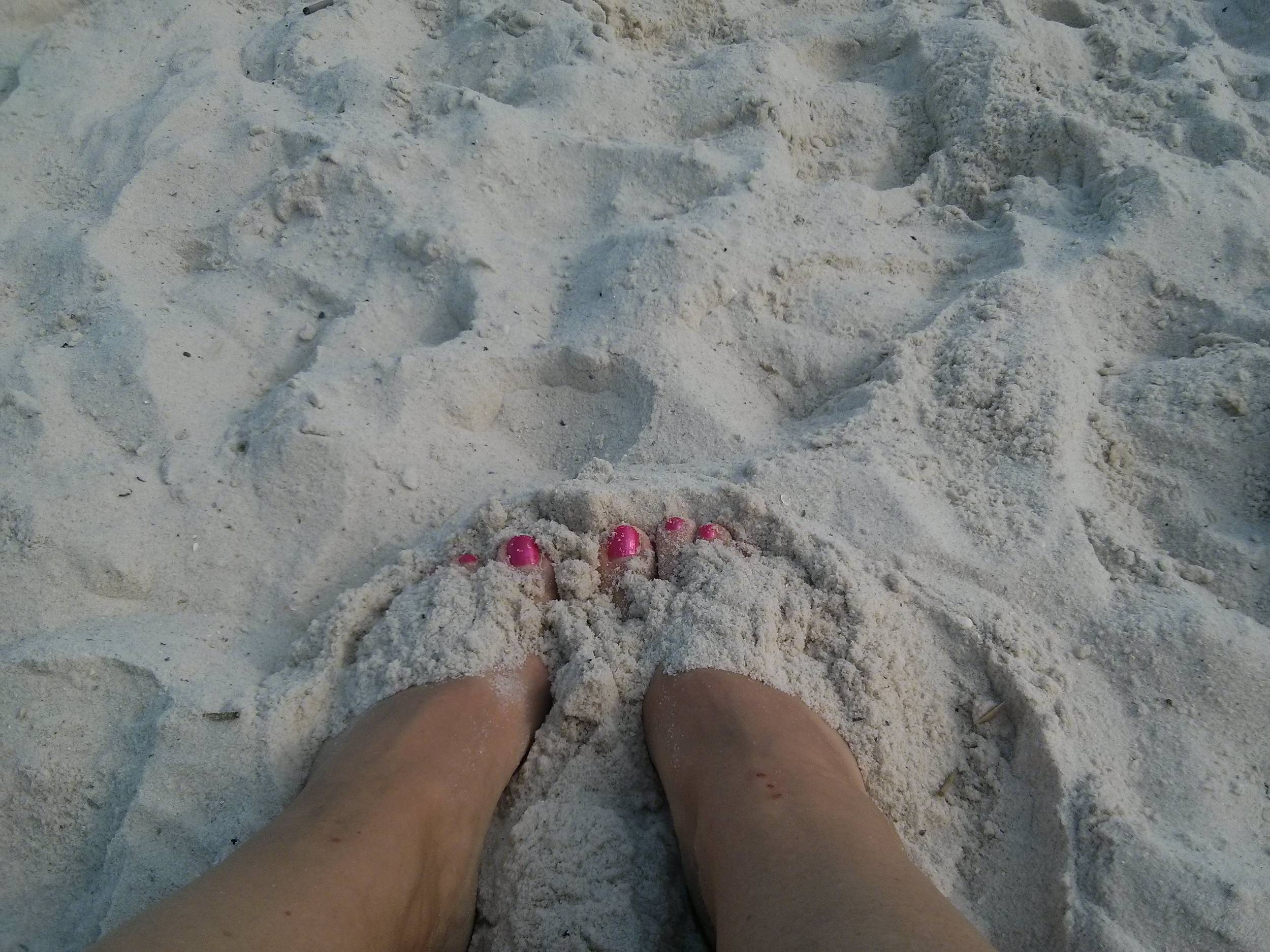 Toes in the sand