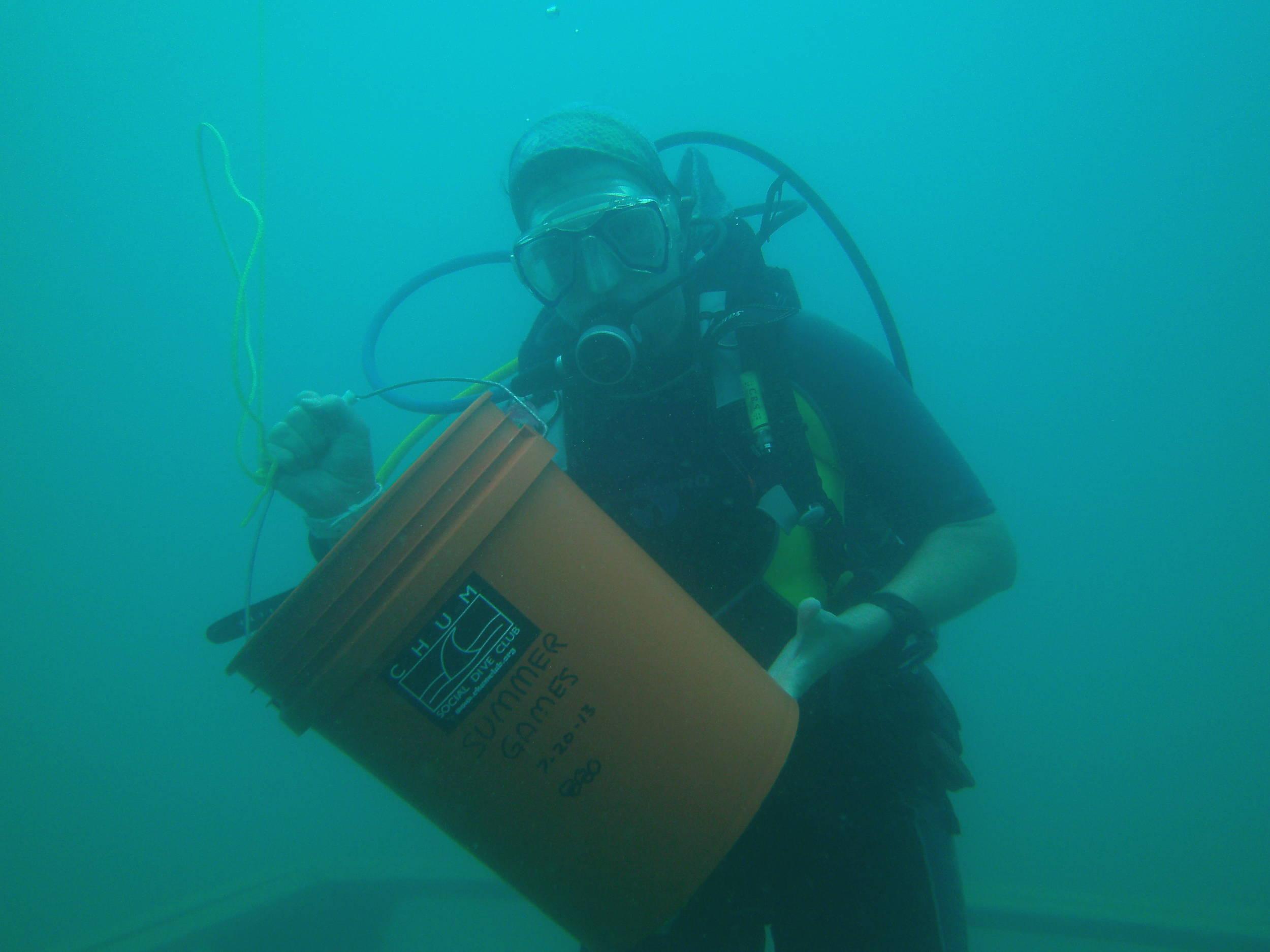 Vanessa helping clean up