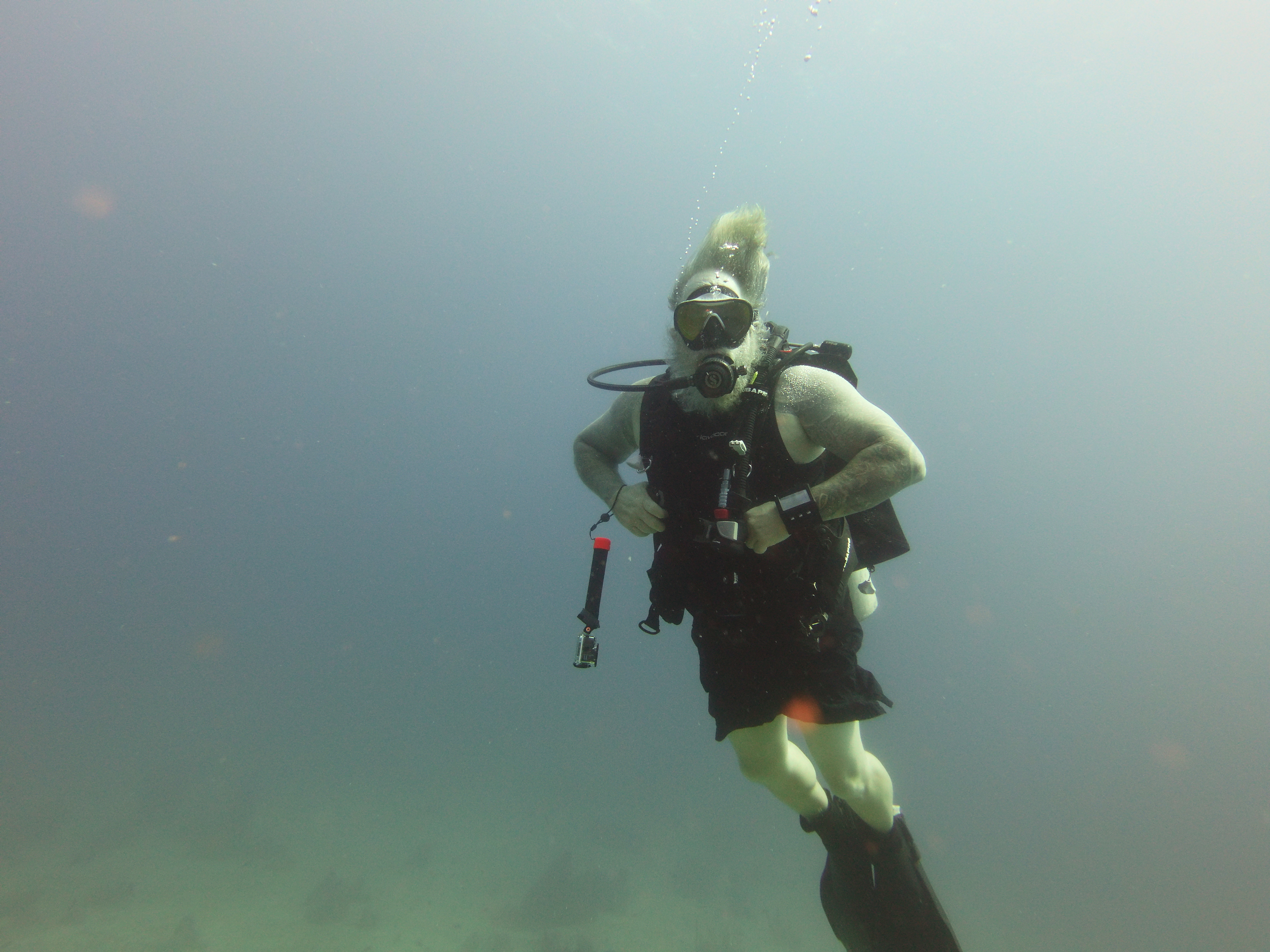 VikingDiverTX on his safety stop at Texas