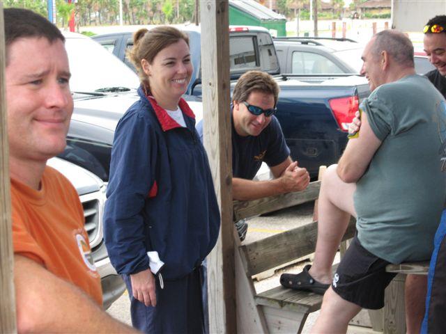 Waiting to board the vessel