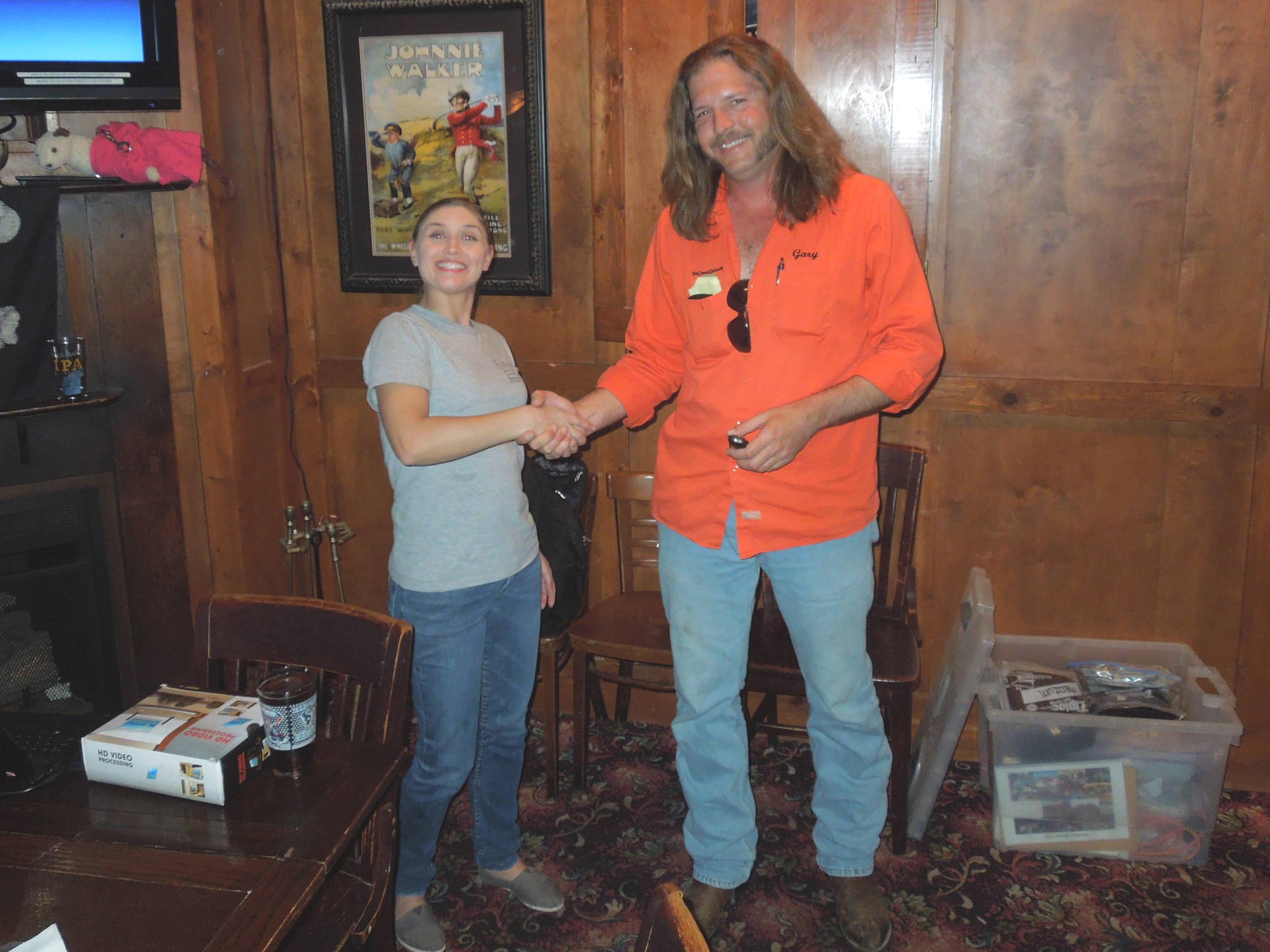 Waterproof thanking our March speaker