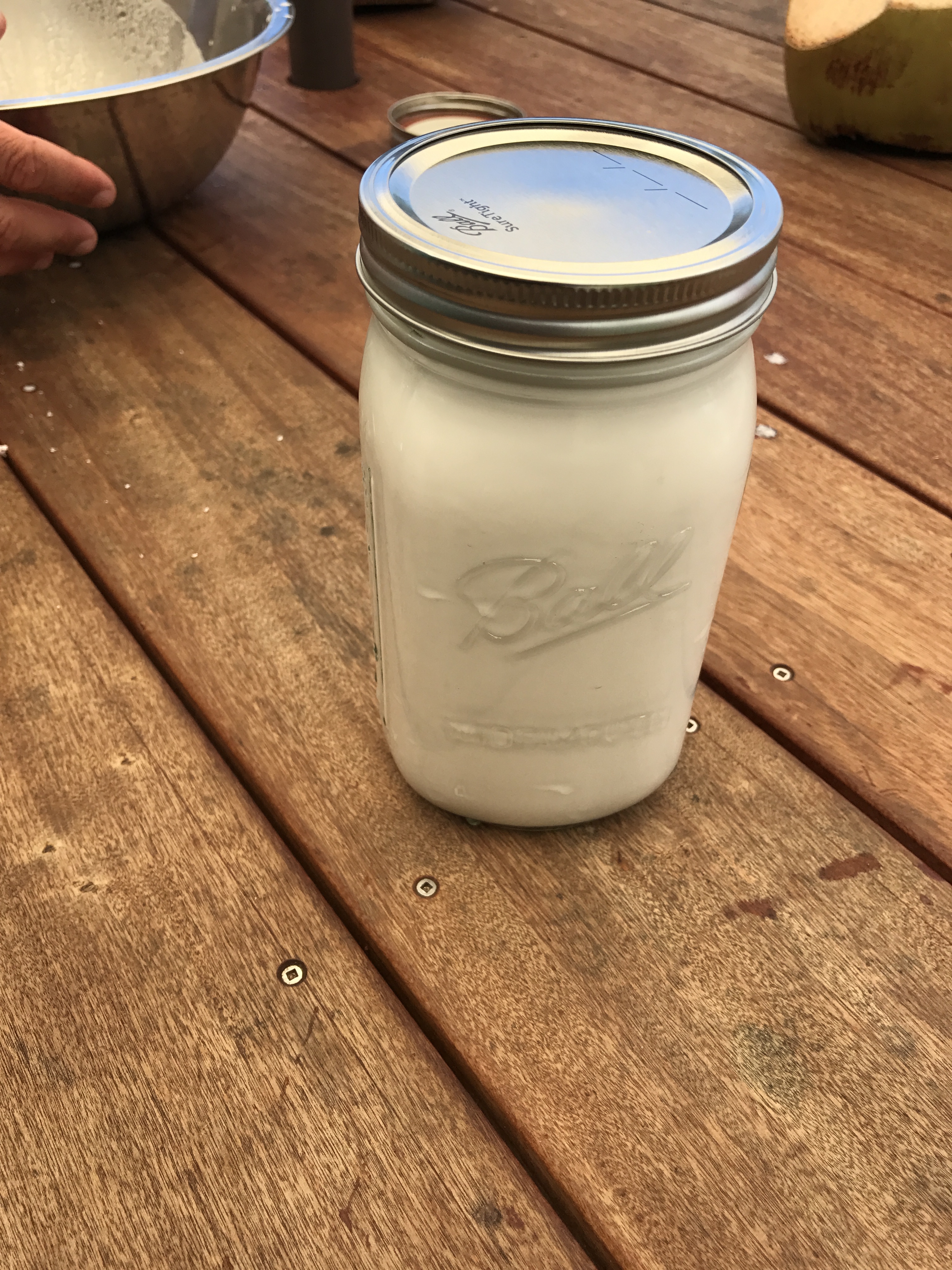 we made our own coconut milk