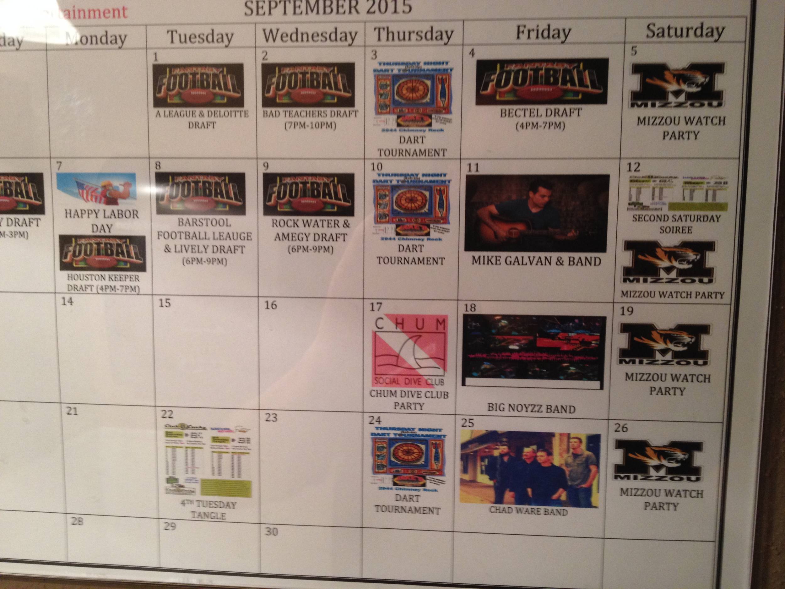 We're even on the schedule!